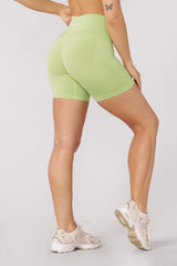 W149 Curve Hourglass Biker Shorts 6.5" - Lime Green