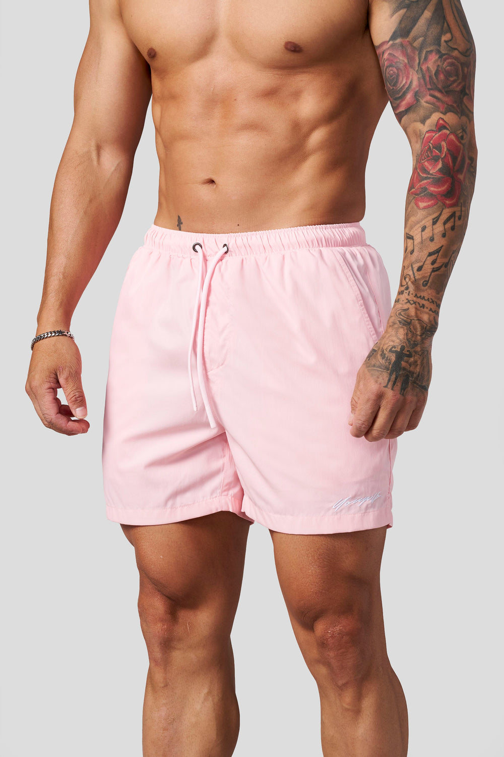 1082 - Silk Wave Swim Shorts - Pink