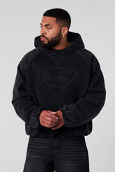 5094 - Superman Shield Hoodies - Black Wash