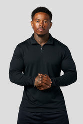 8124 - Essential Quarter Zip - Black