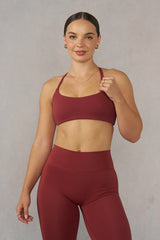 W3141 - Motion Halter Bra - Brick Red
