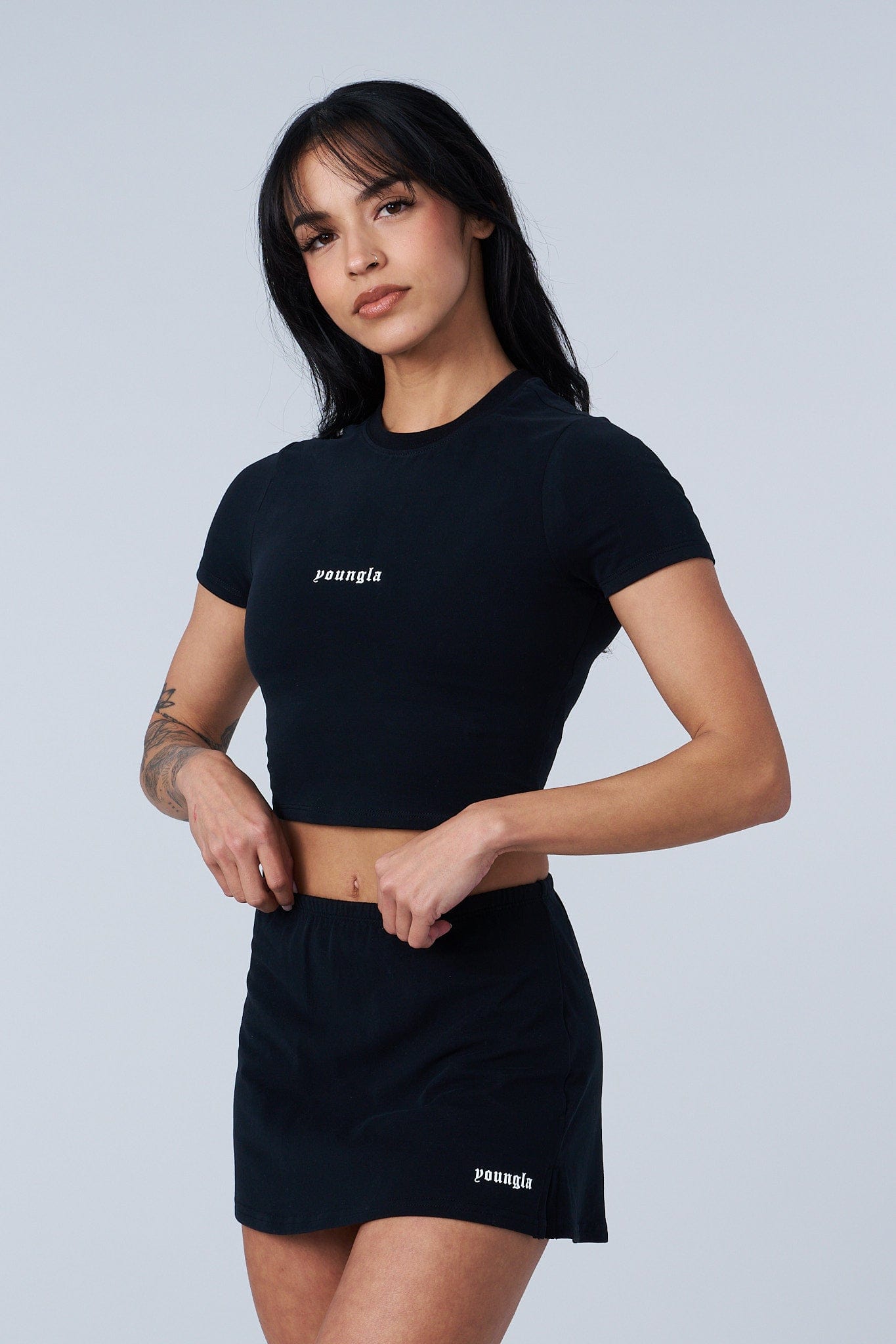 W442 - Love Sets - Baby Tee - Black