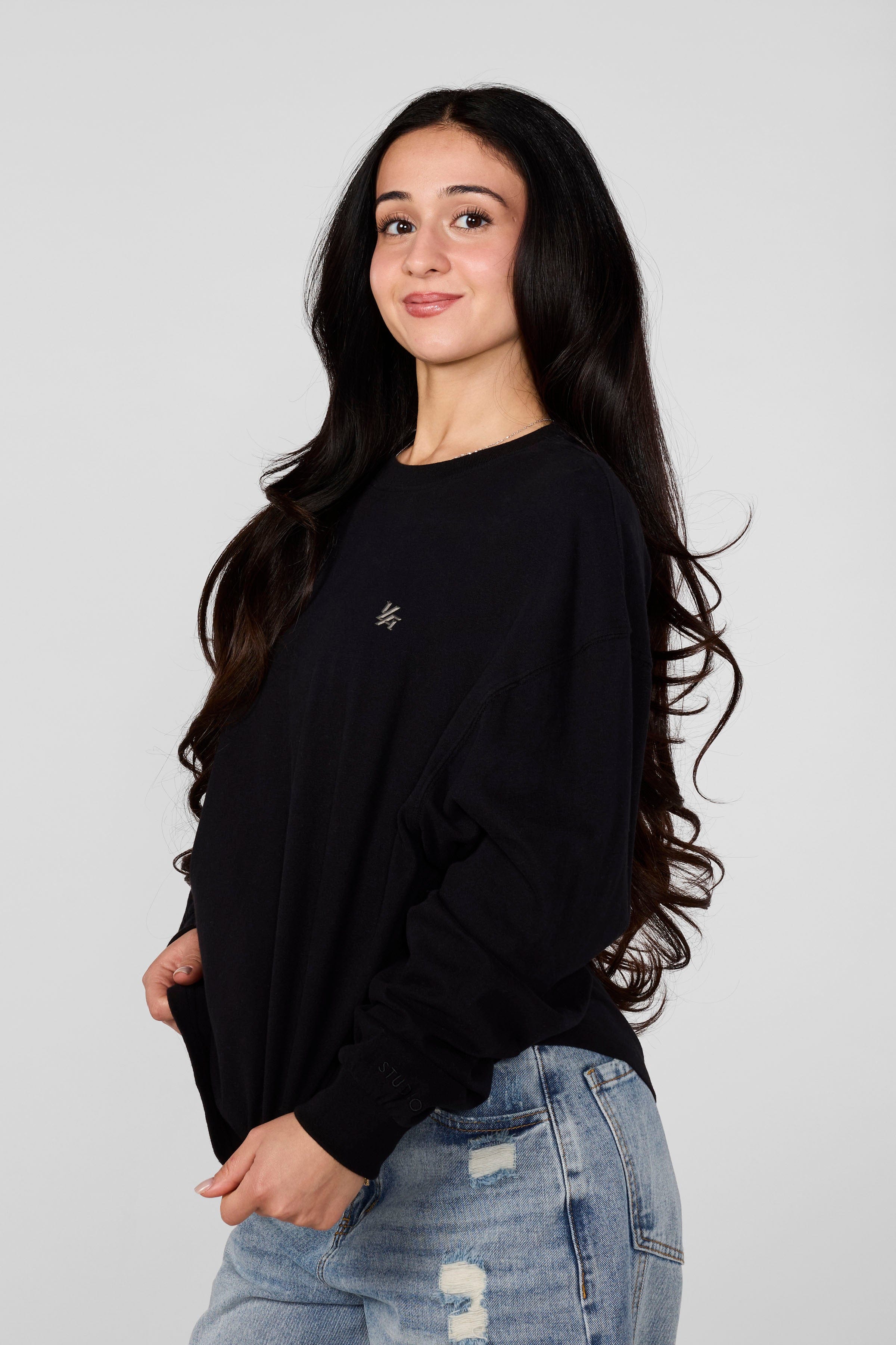 W4328 - Studio Edit LS Tee - Black