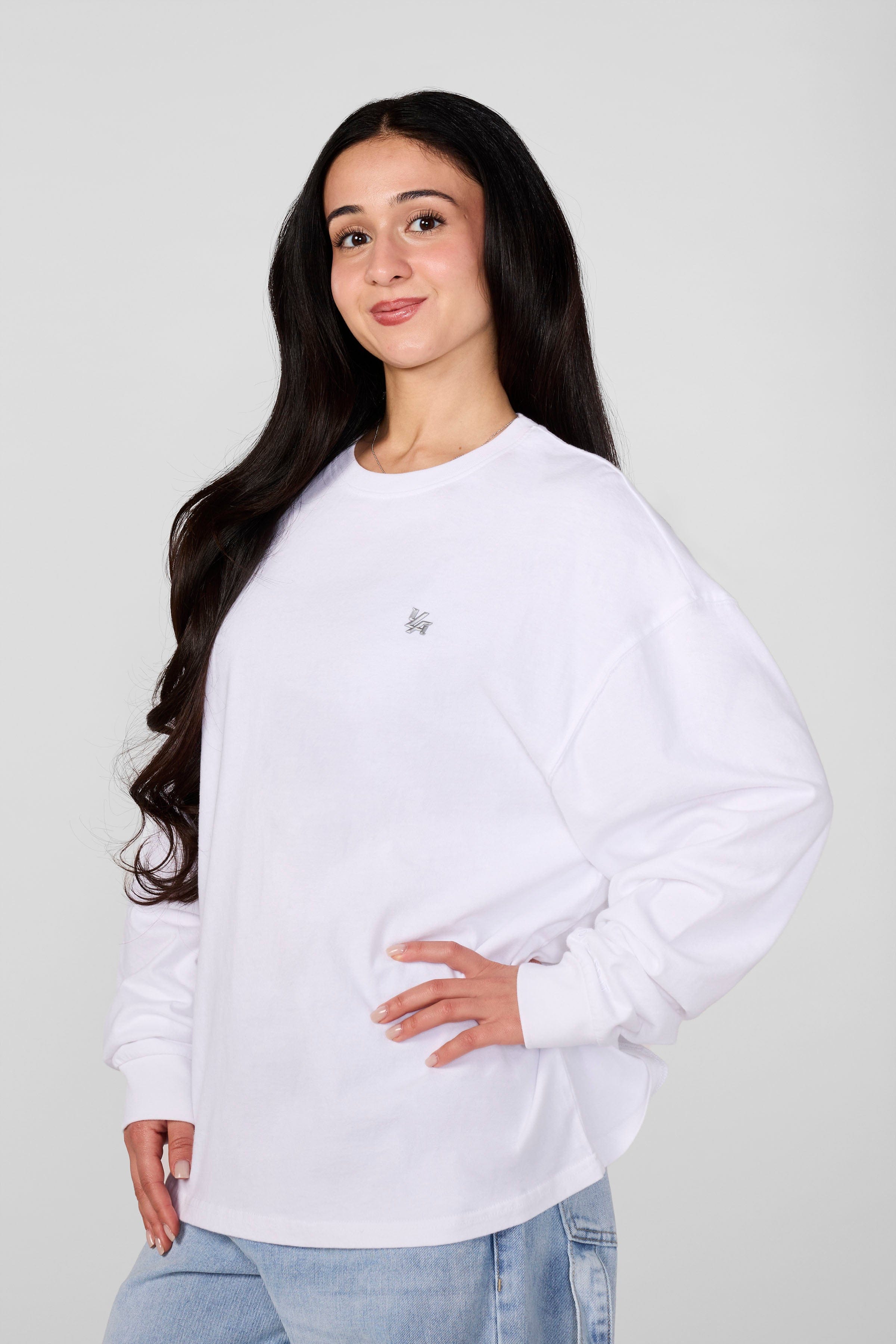 W4328 - Studio Edit LS Tee - White
