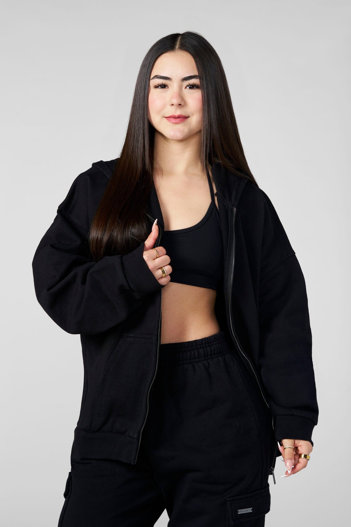 W5215 - Kove Zip Hoodie - Black