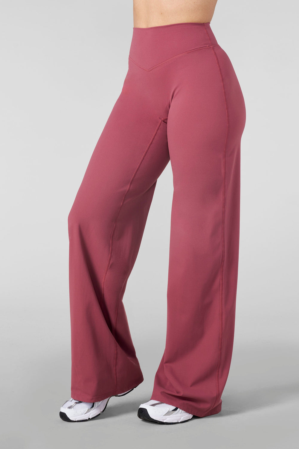 W2257 - Kove Wide Leg Flare Leggings (Regular) - Rose Pink