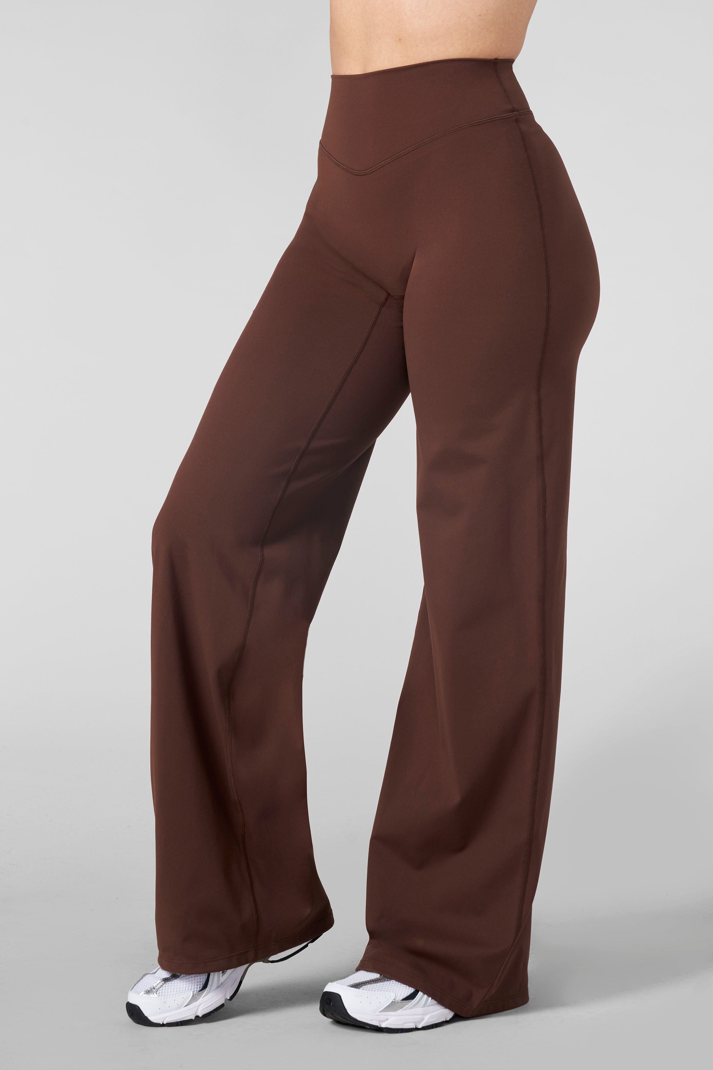 W2257 - Kove Wide Leg Flare Leggings (Regular) - Brown
