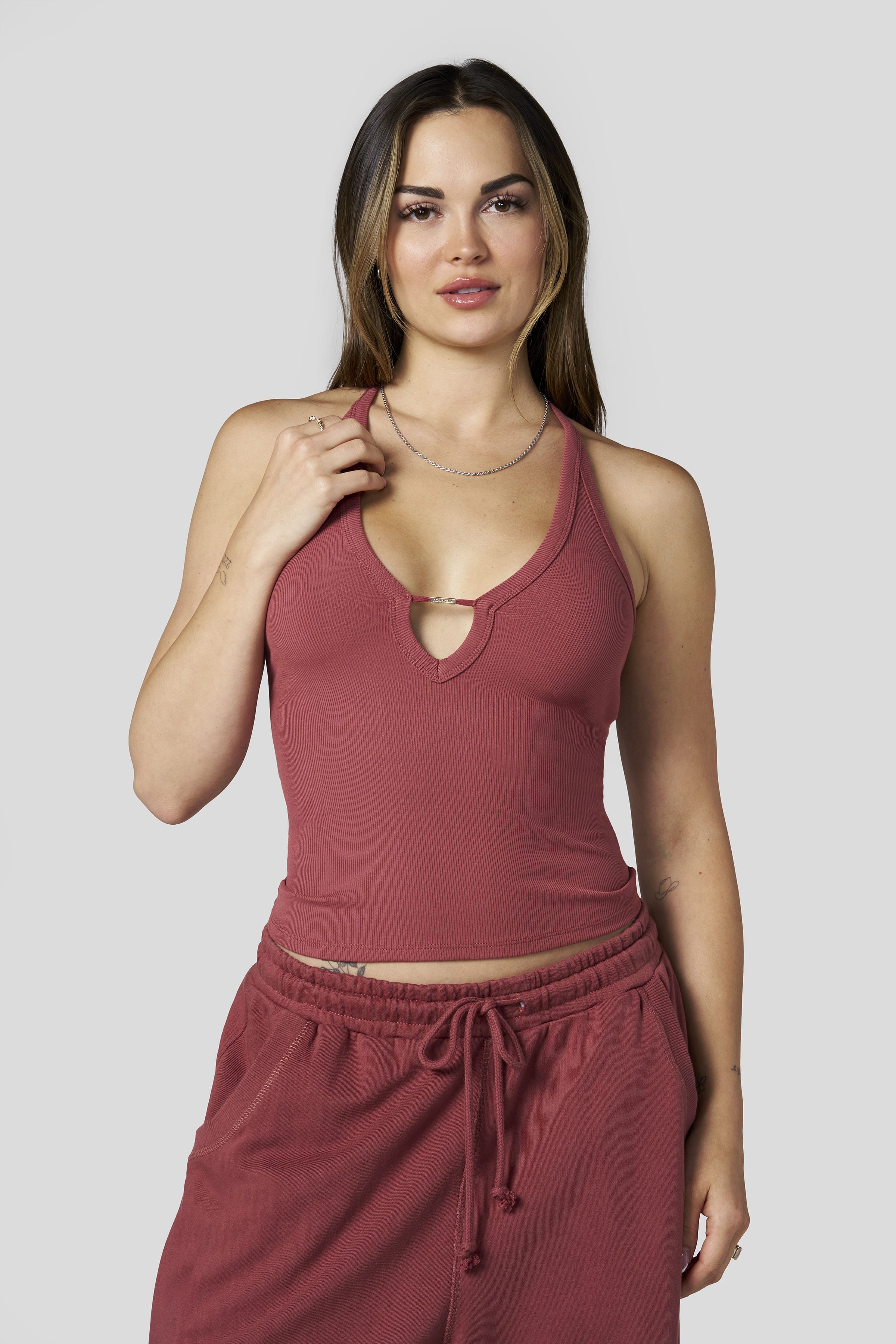 W4298 Ribbed Plunge Tank - Rosewood
