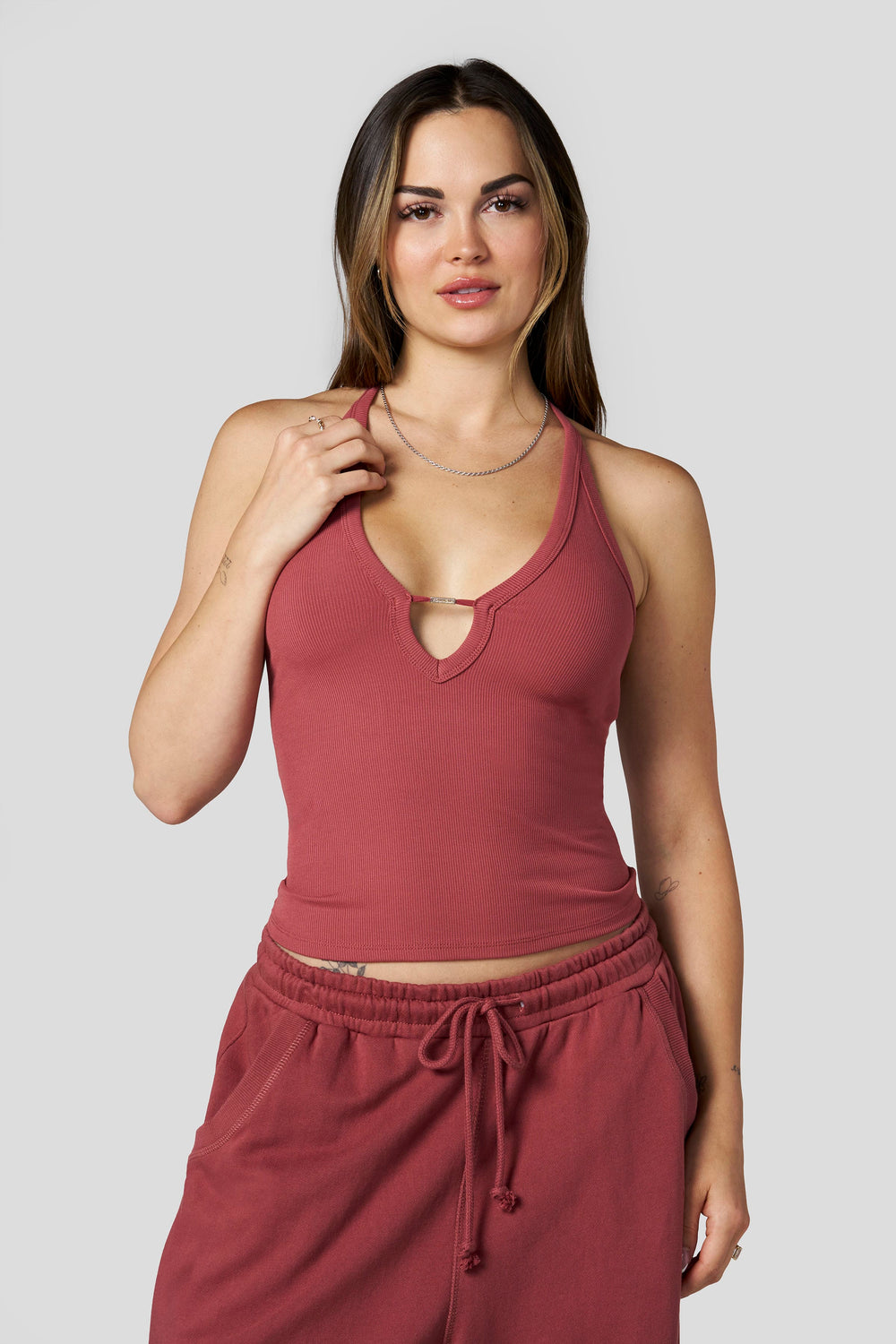 W4298 Ribbed Plunge Tank - Rosewood