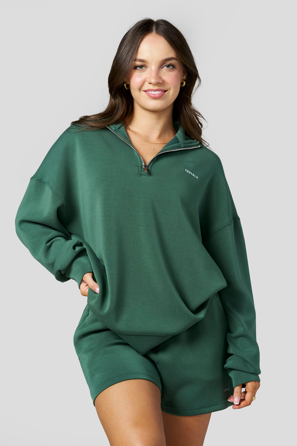 W5230 Scuba Quarter Zip Pullover - Dusty Teal