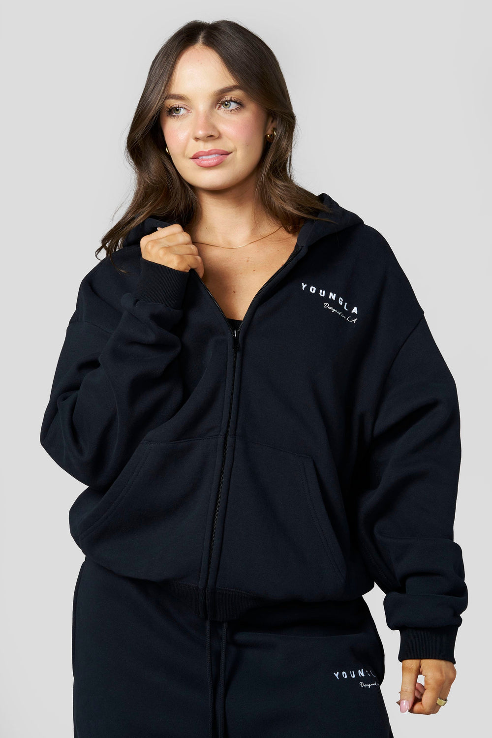 W5238 Comfort Zip Hoodie - Black