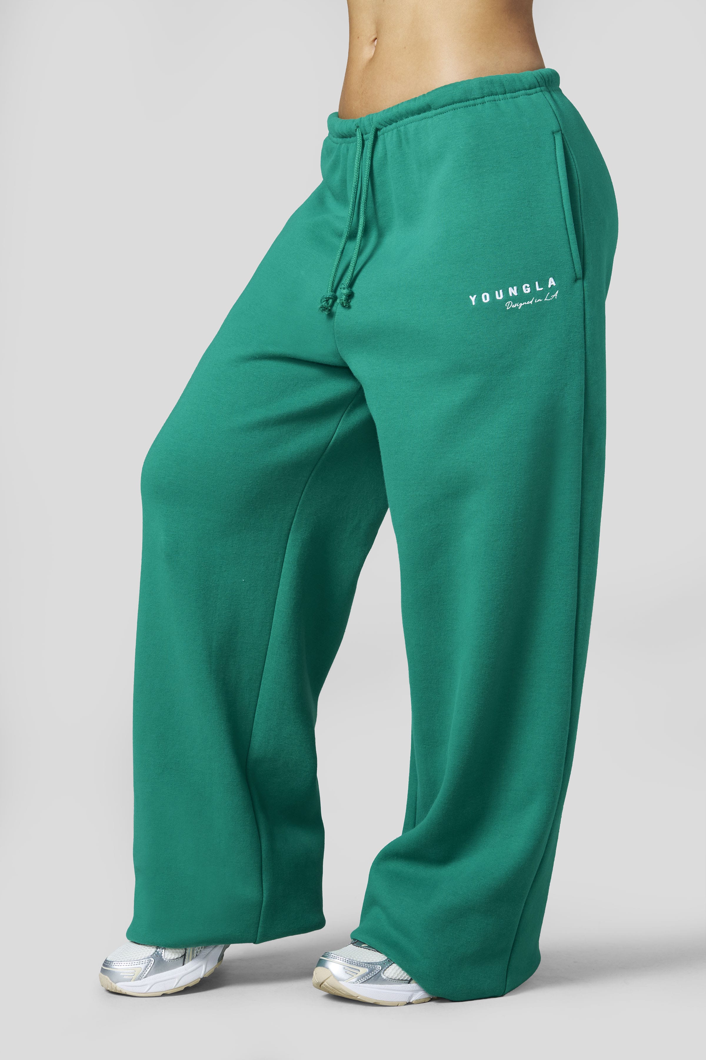 W2293 Comfort straight leg Joggers - Green