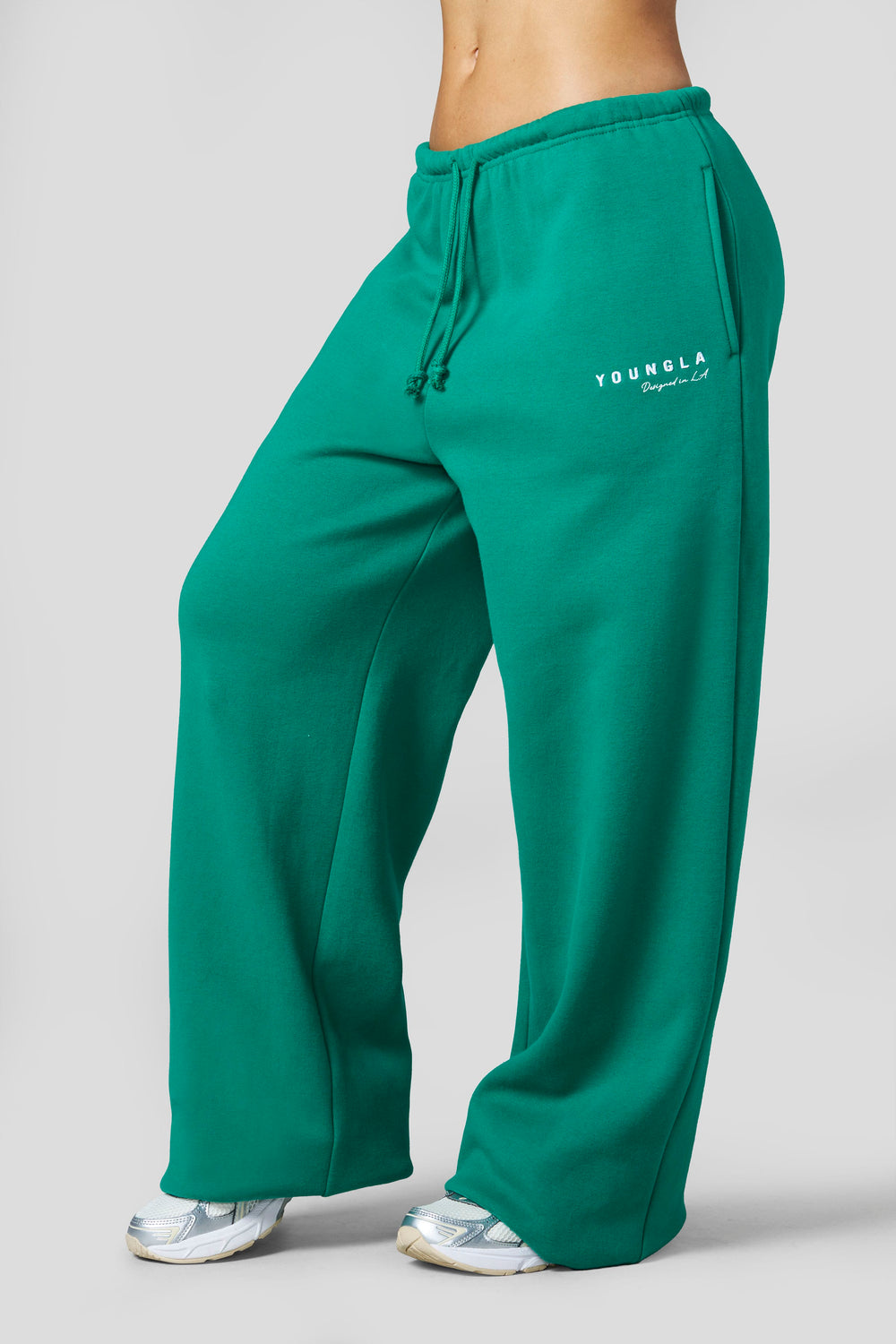 W2293 Comfort straight leg Joggers - Green
