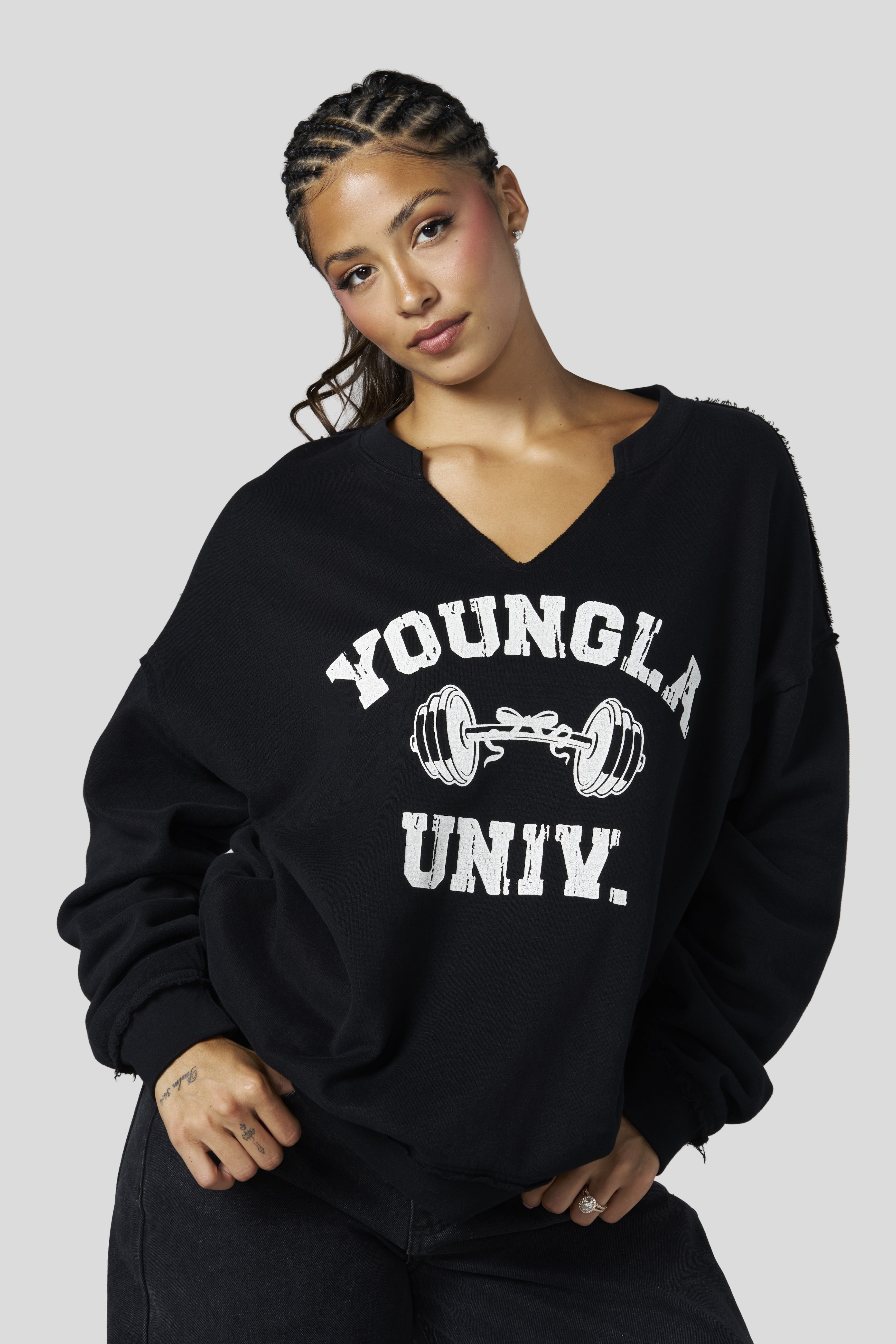 W5159 - Rest day crewneck - Black
