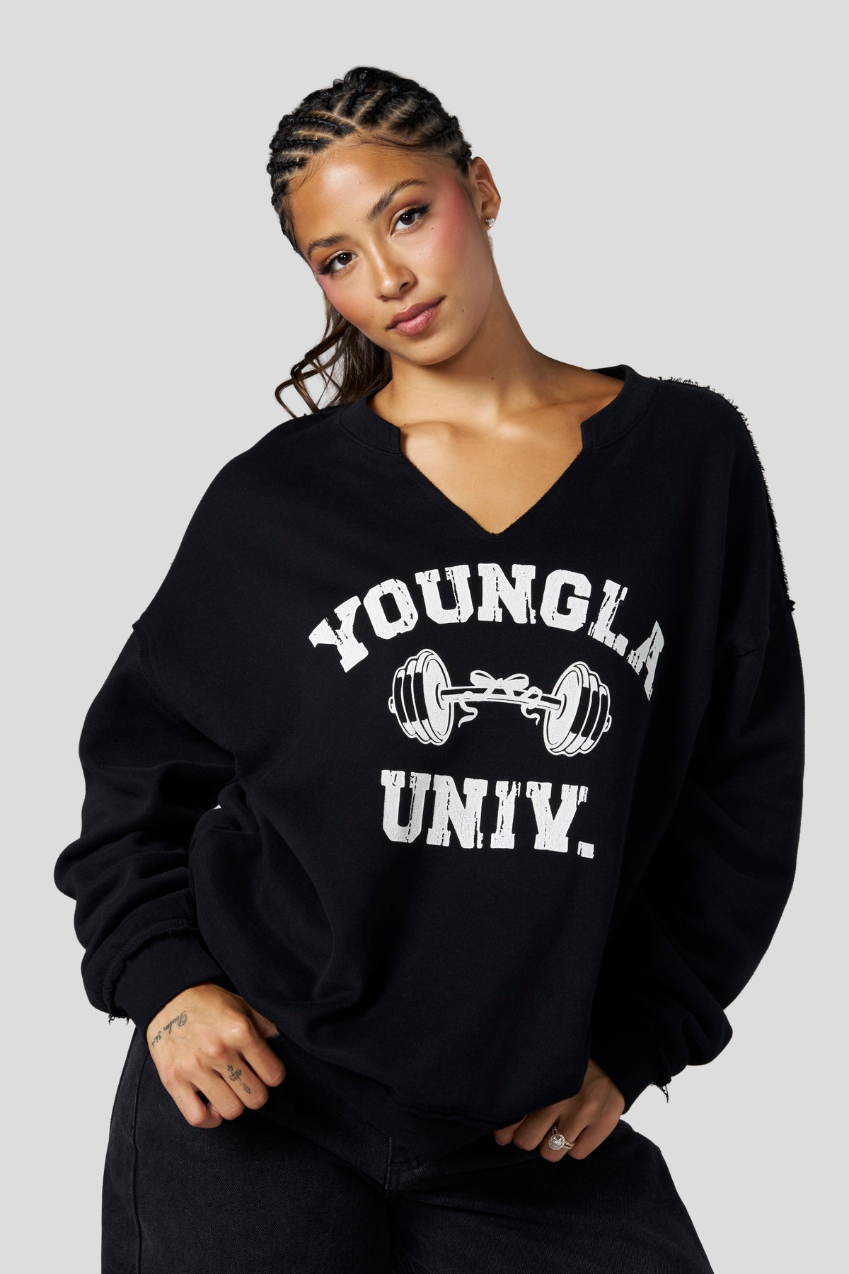W5159 - Rest day crewneck - Black