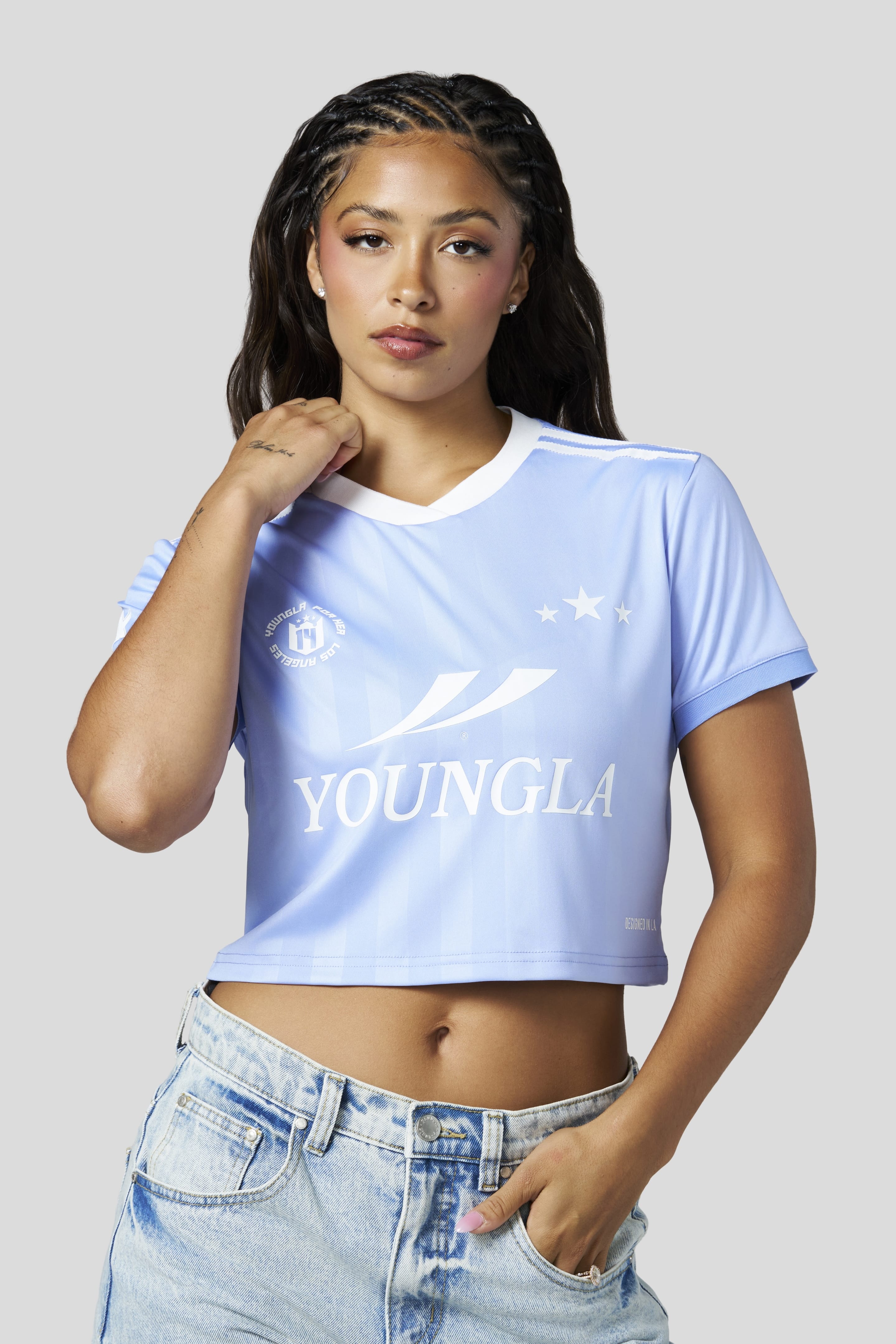 W4299 - Mini Jersey - Light Blue