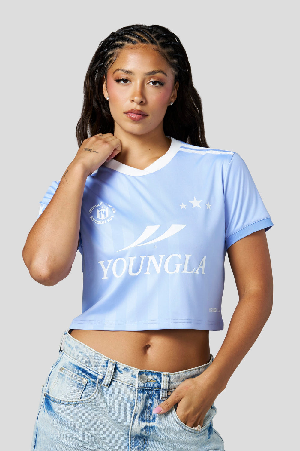 W4299 - Mini Jersey - Light Blue