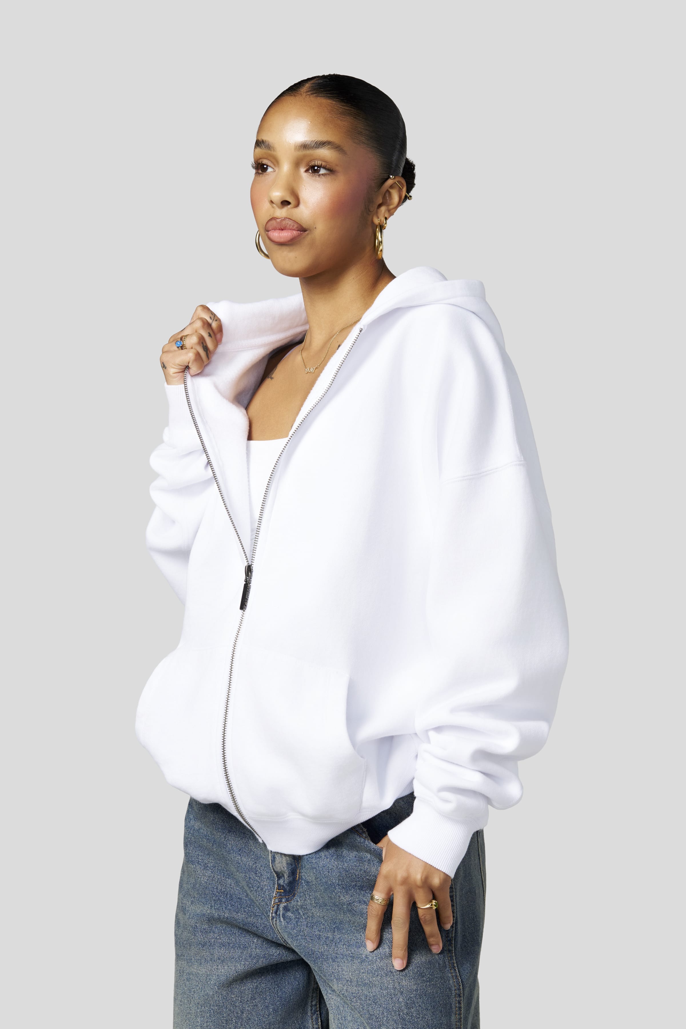 W554 Balance Zip Hoodie - White