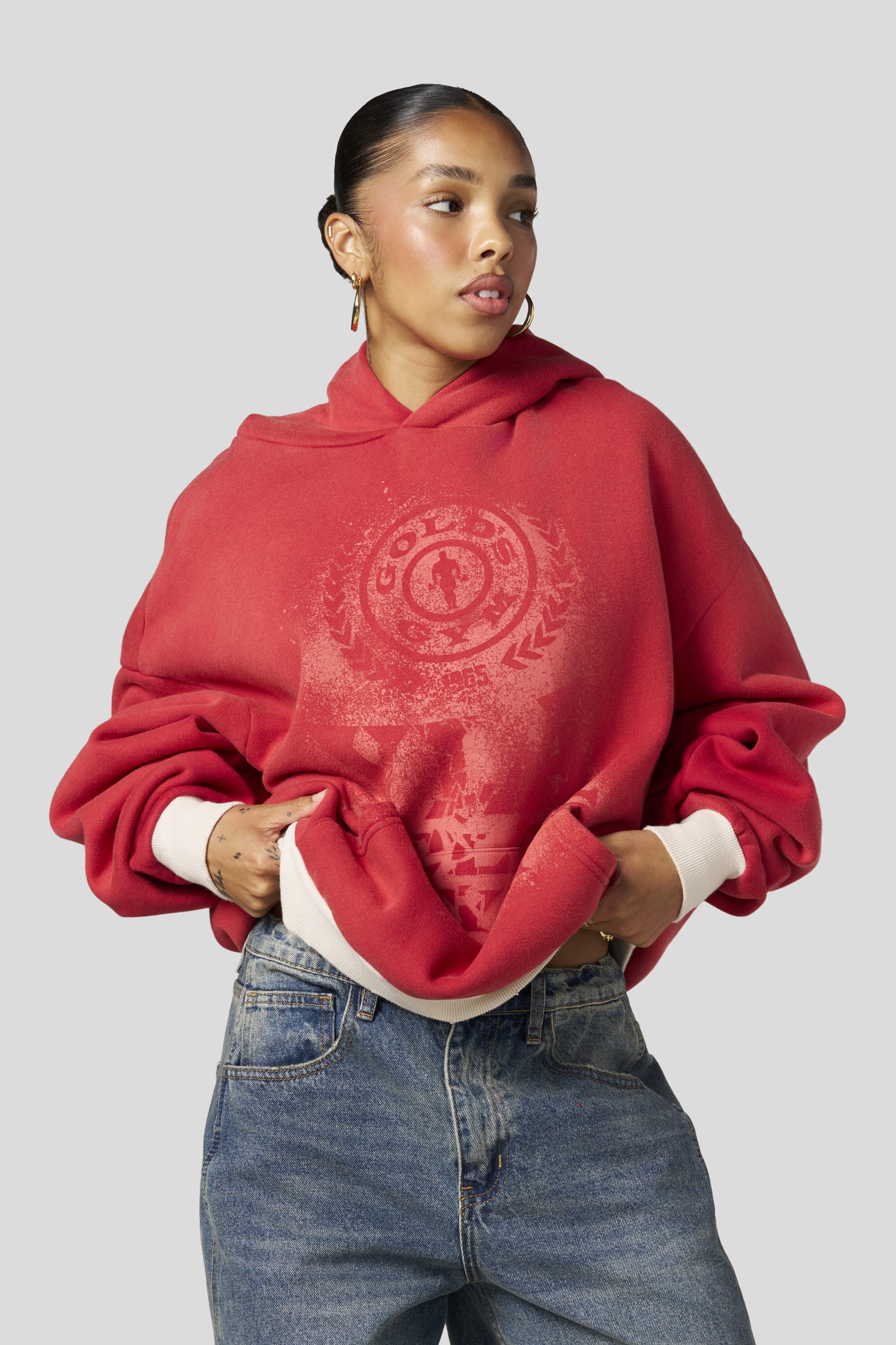W5202 - Golds Iron Legacy Vintage Hoodie - Red