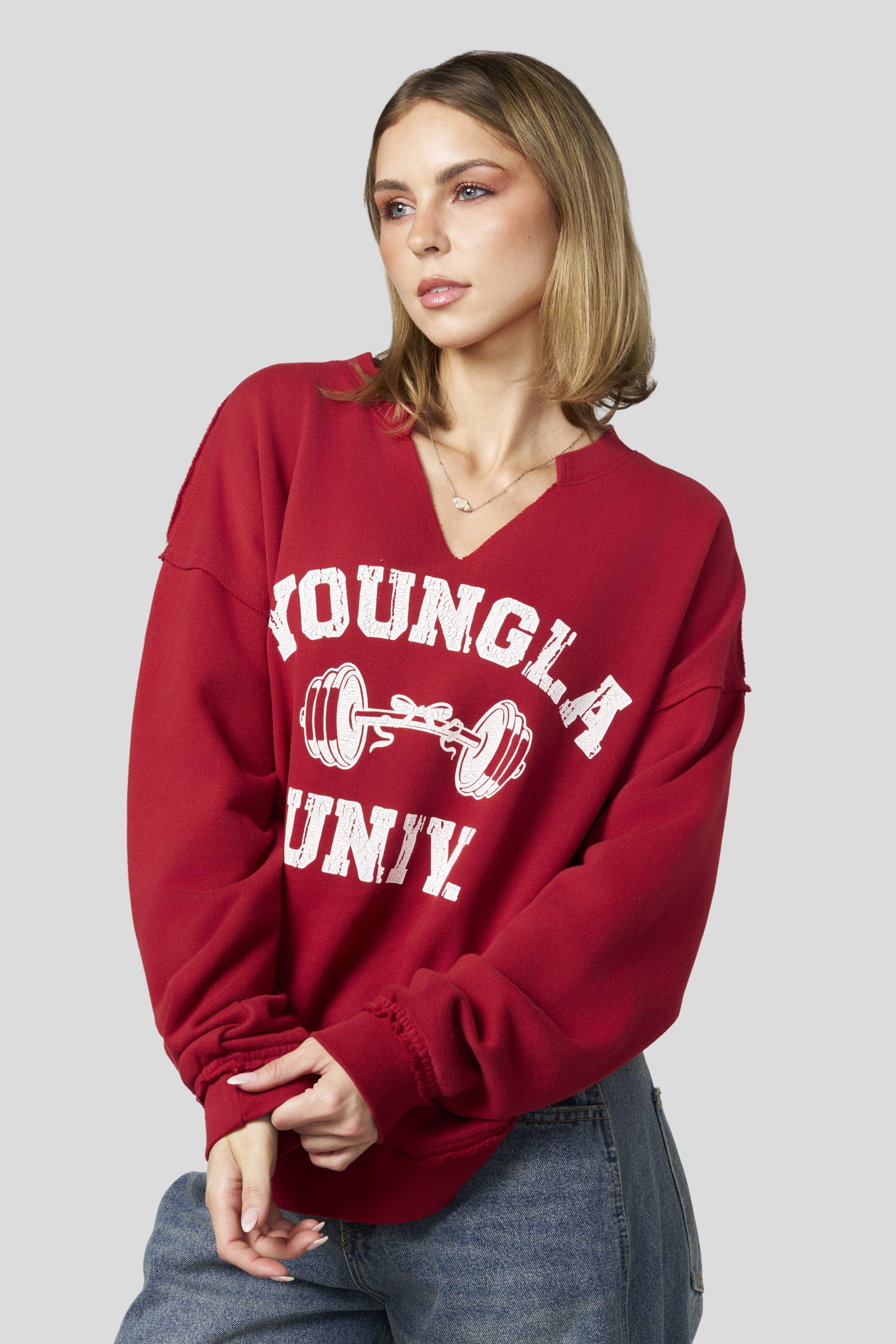 W5159 - Rest day crewneck - Red