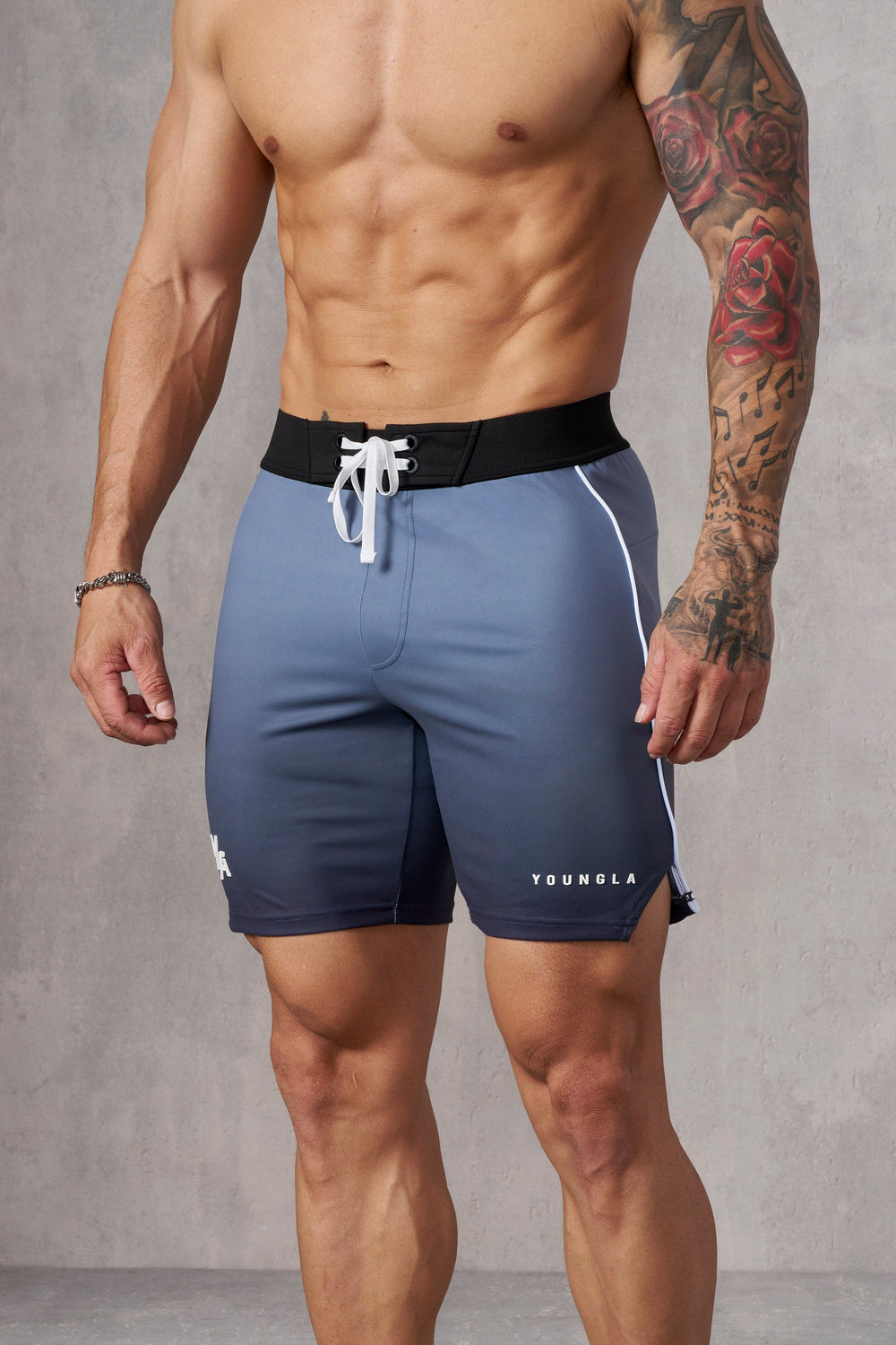 1067 - Men's physique Stage Shorts - Black