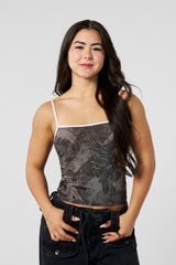 W4301 - Camo Mesh Cami - Green Spring Camo