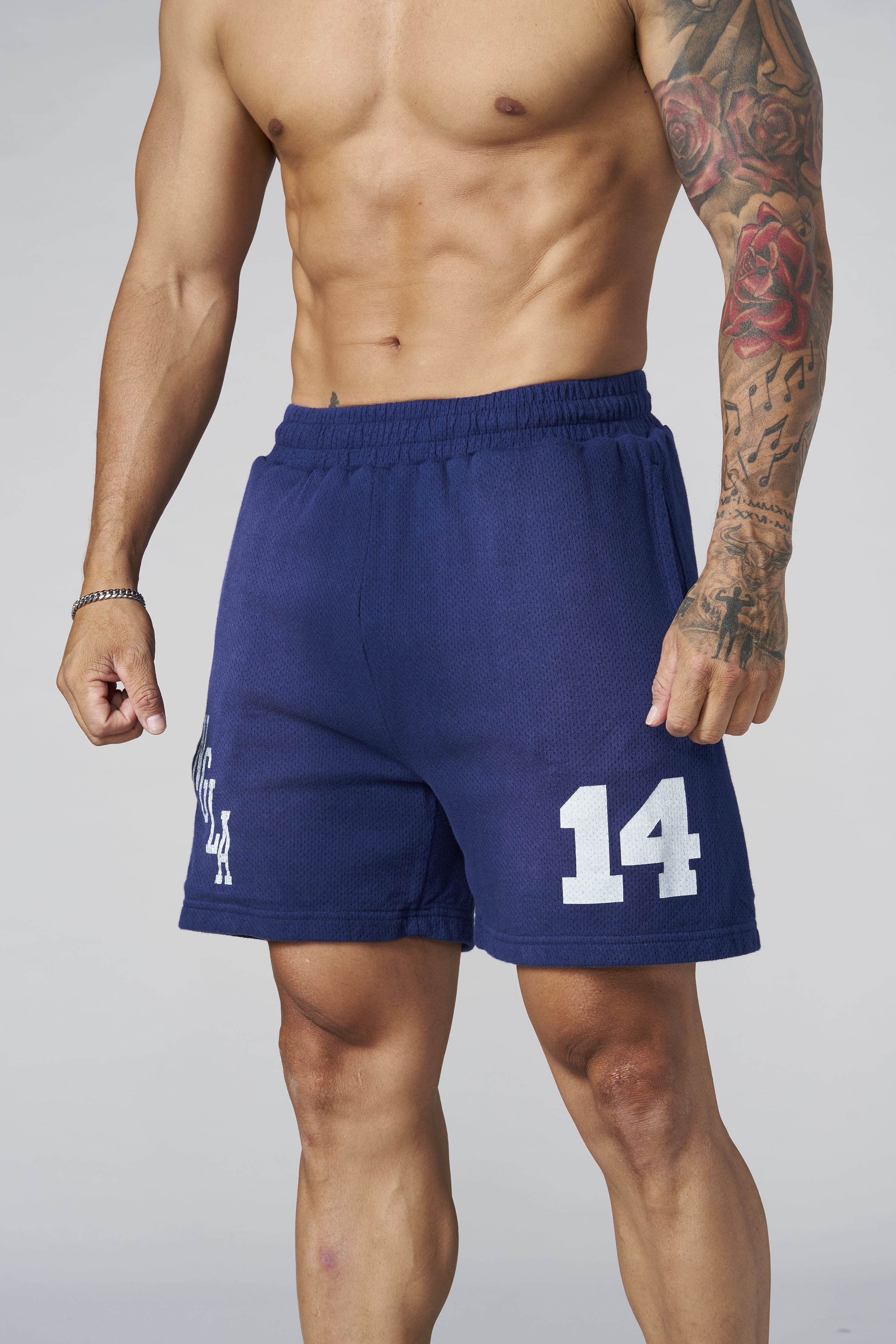 1123 - Golden Era Cotton Mesh Shorts - Navy Wash