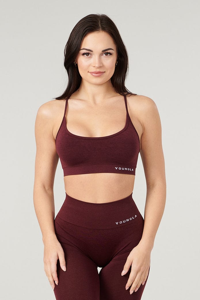 W329 - Core Seamless scoop neck bra - Burgundy Silk