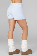 W1147 - Cozy Sweater Shorts - Light Blue