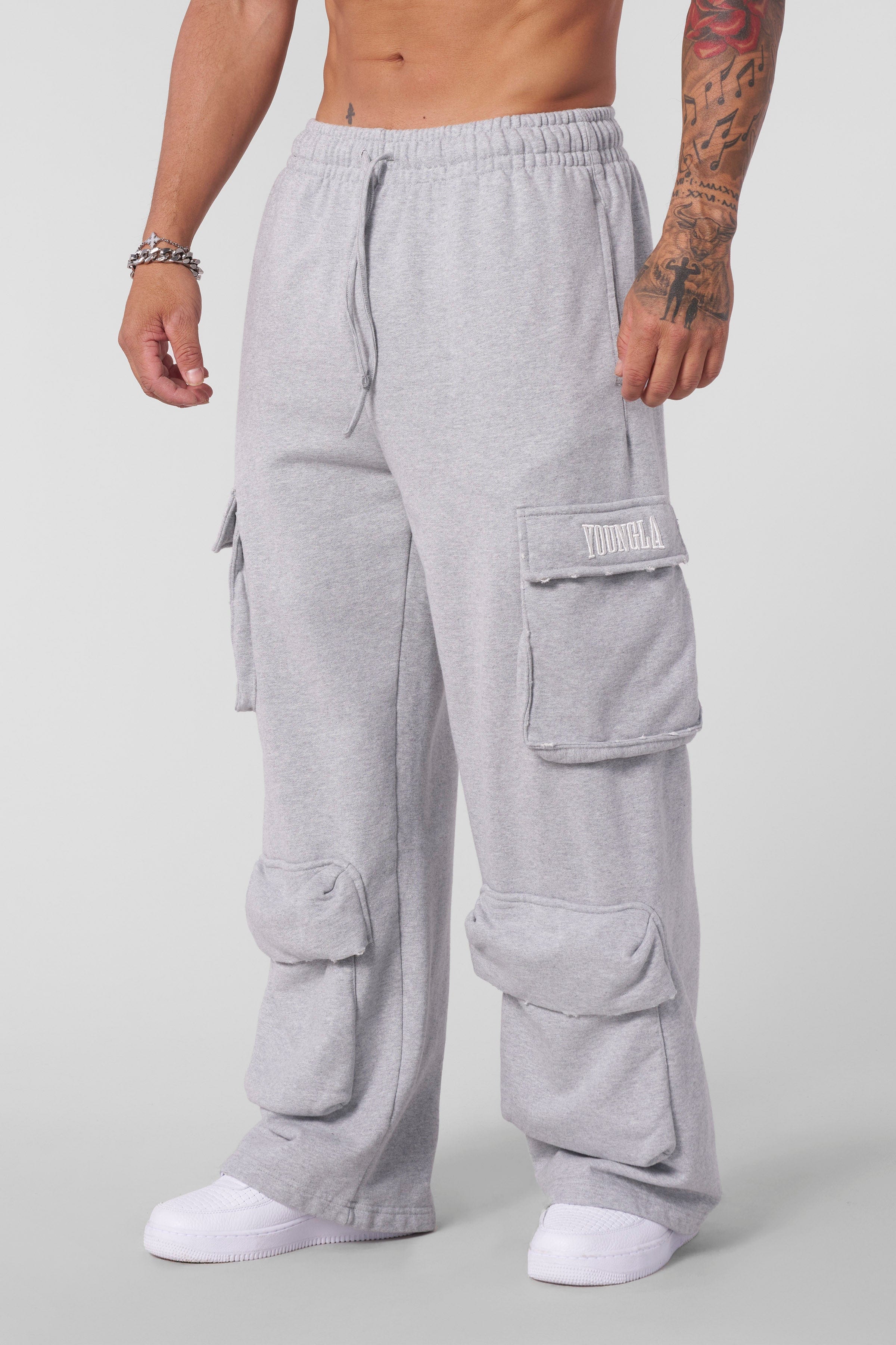 2033 - Heritage Cargo Sweats - Heather Grey