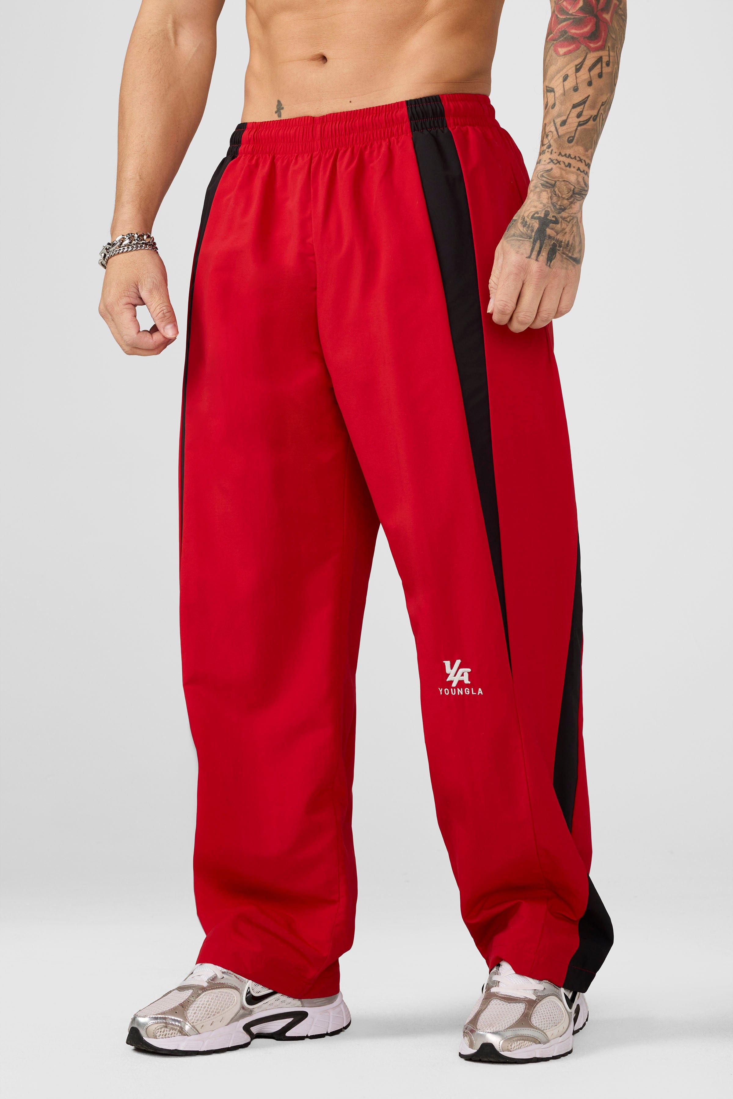 2057 - Fight Week Tracksuit Pants - Red/Black