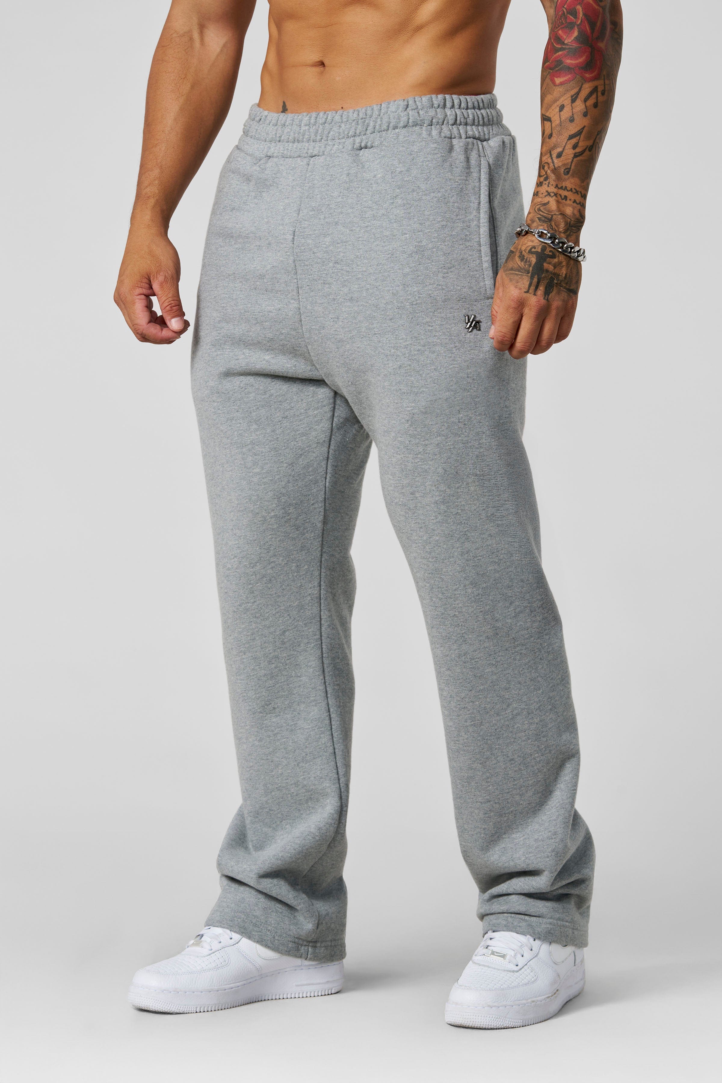 2068 - Elevated Essentials - Straight Sweats - Heather Grey