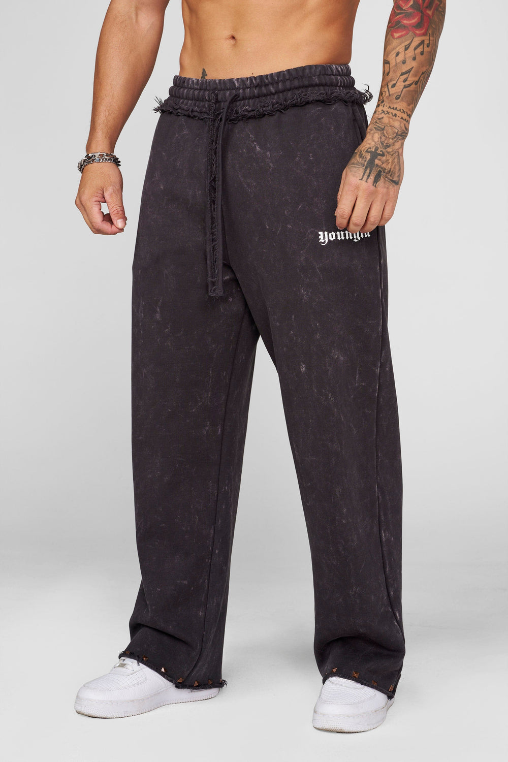 2087 - Stud Sweats - Grey Wash