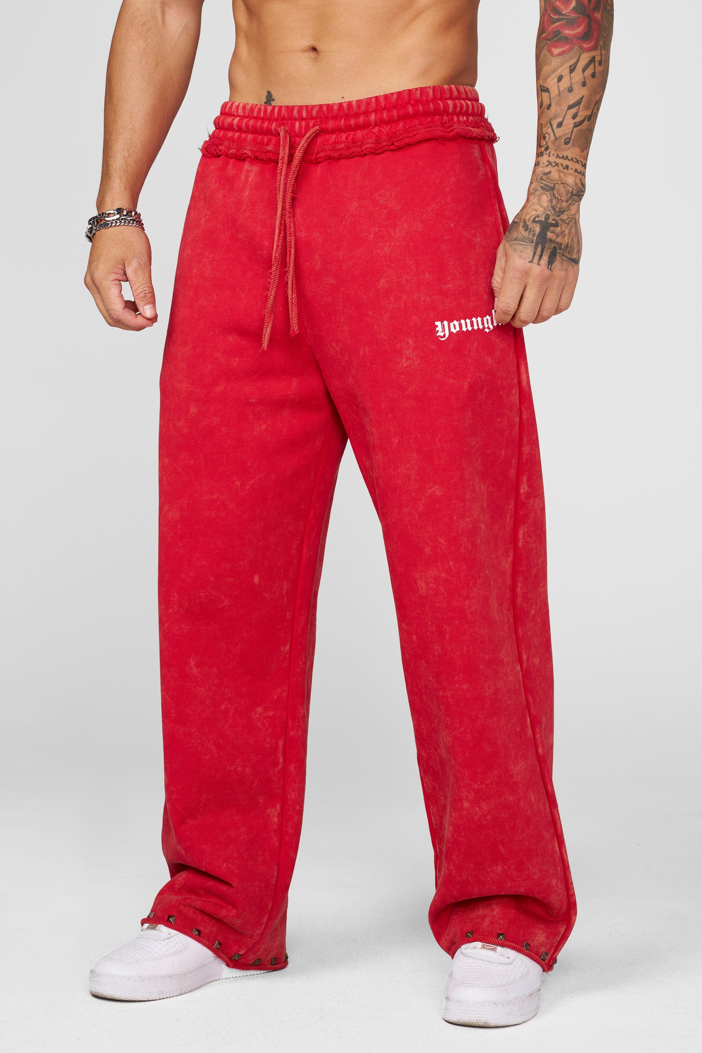 2087 - Stud Sweats - Red Wash