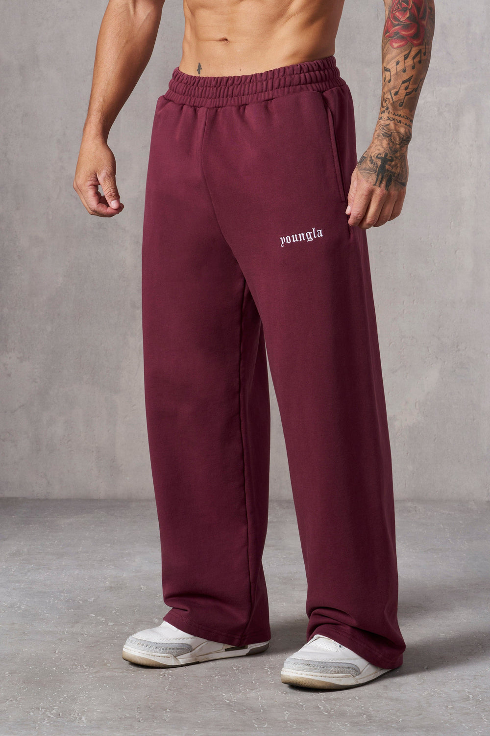 2111 - Classic Baggy Sweats - Burgundy Wash