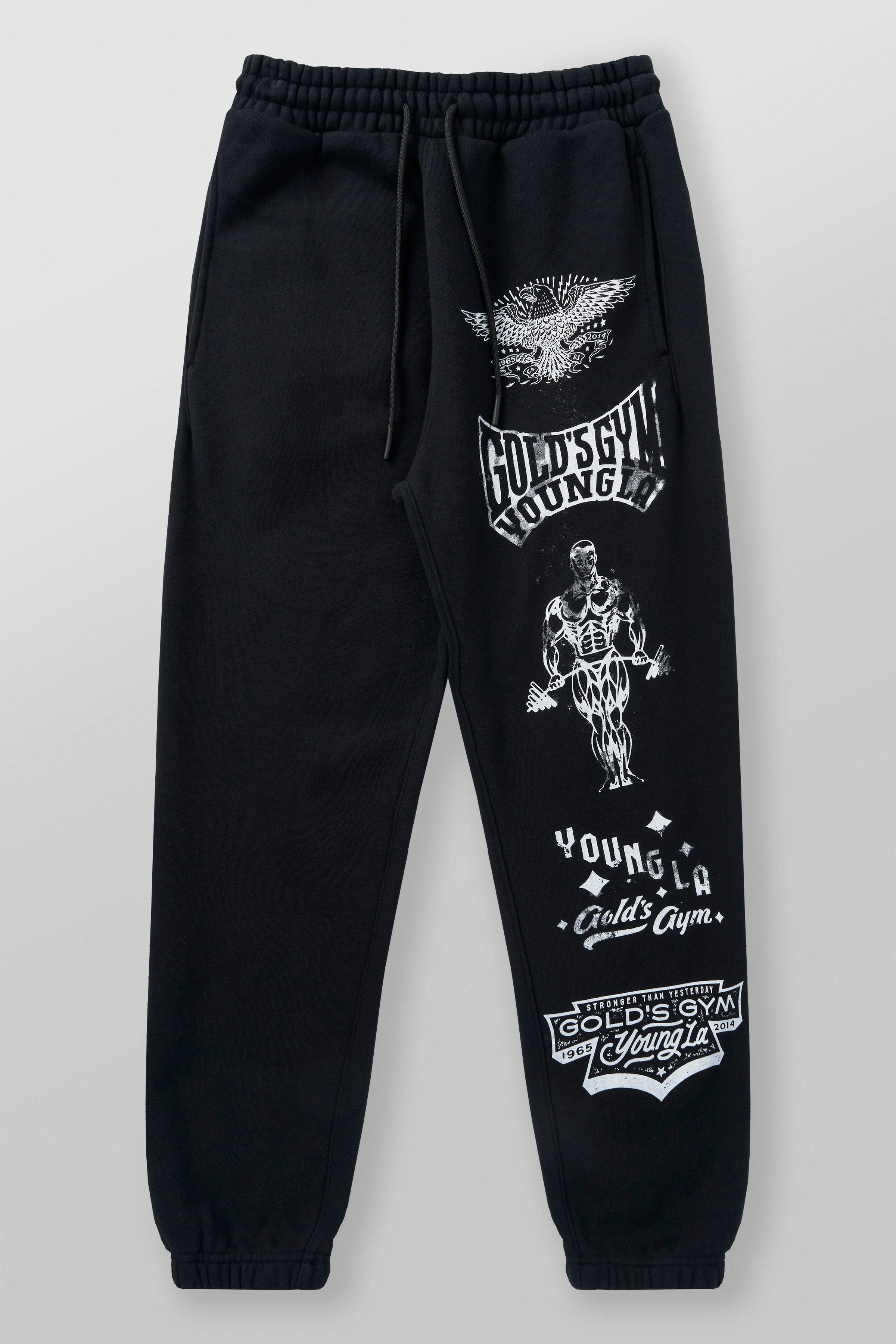 2143 - Golds Gym Immortal Joggers - Black Wash
