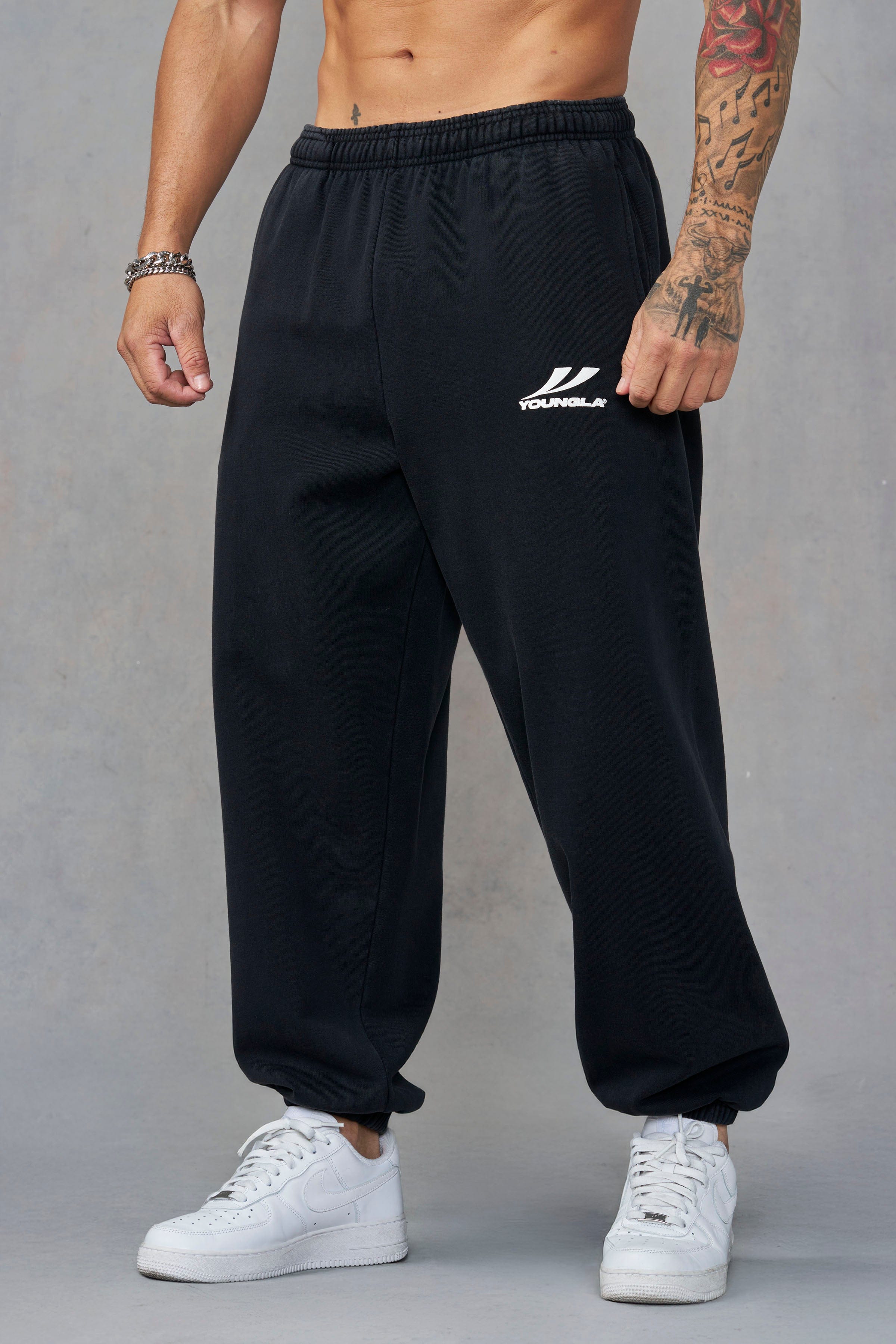 2154 - Throwback Baggy Joggers - Black Wash