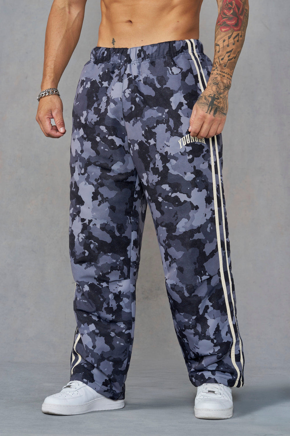249 - Camo Flagship Track Pants - Black Camo