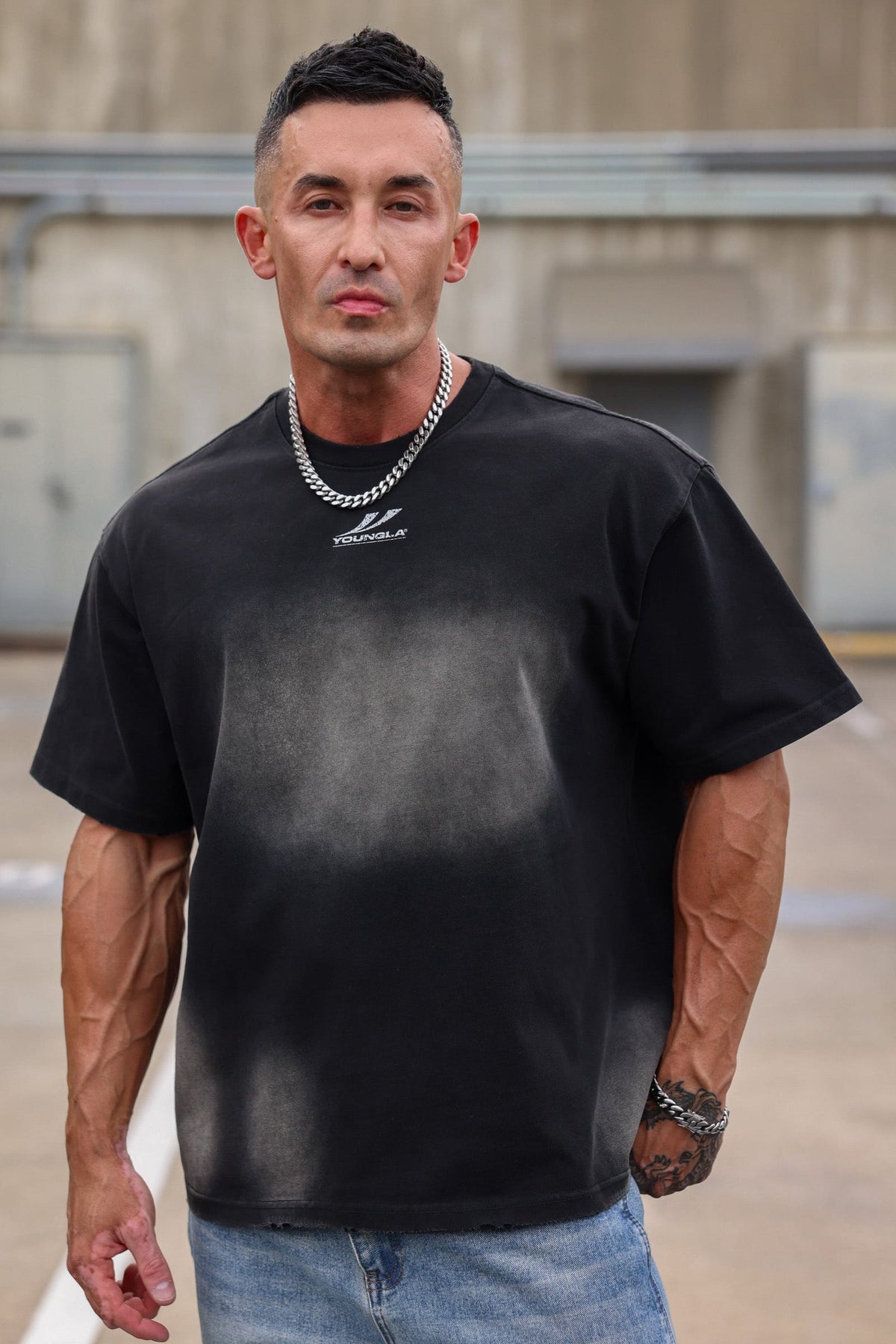 4212 - Heavyweight Tees - Black Wash