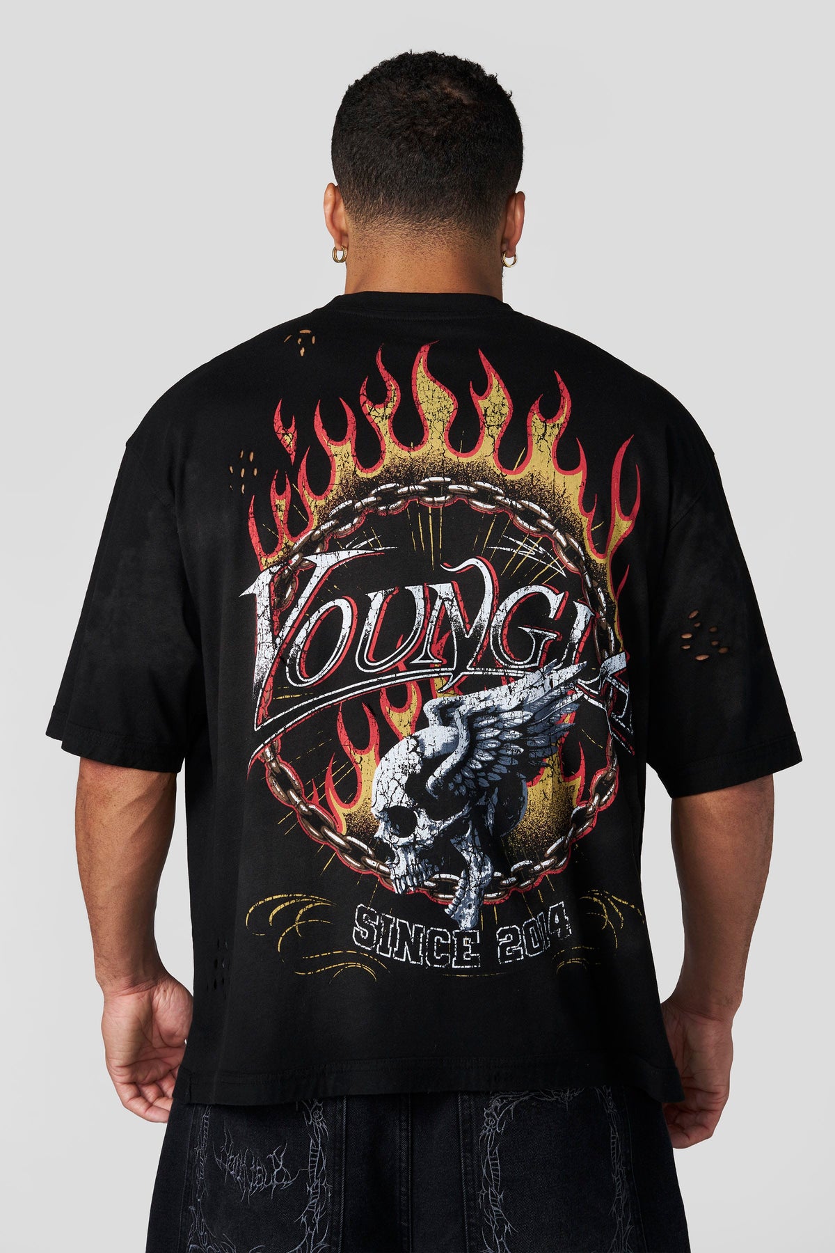 4008 - Ring of Fire Tees - Black Wash