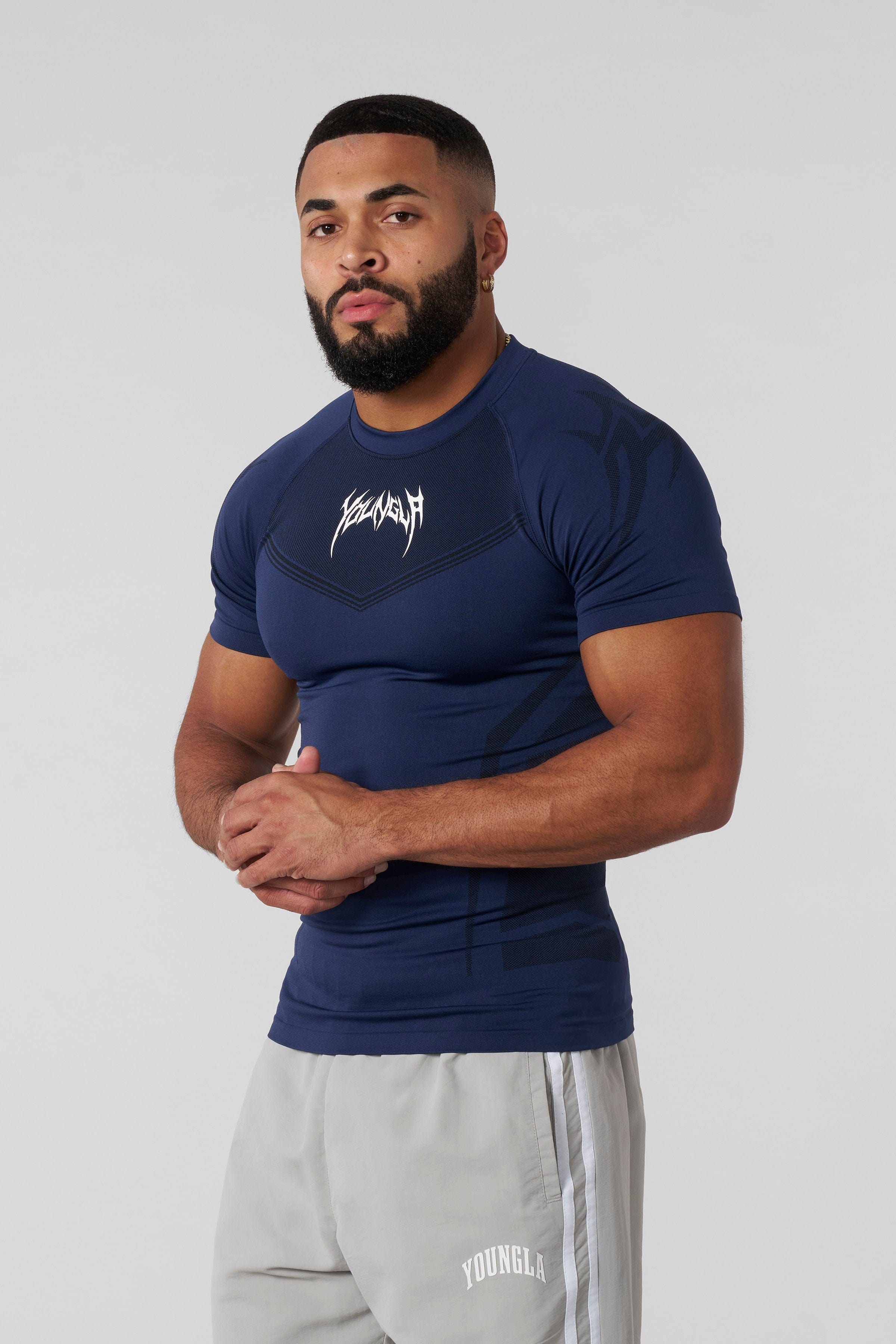 4041 - Warrior Compression Tees - Navy