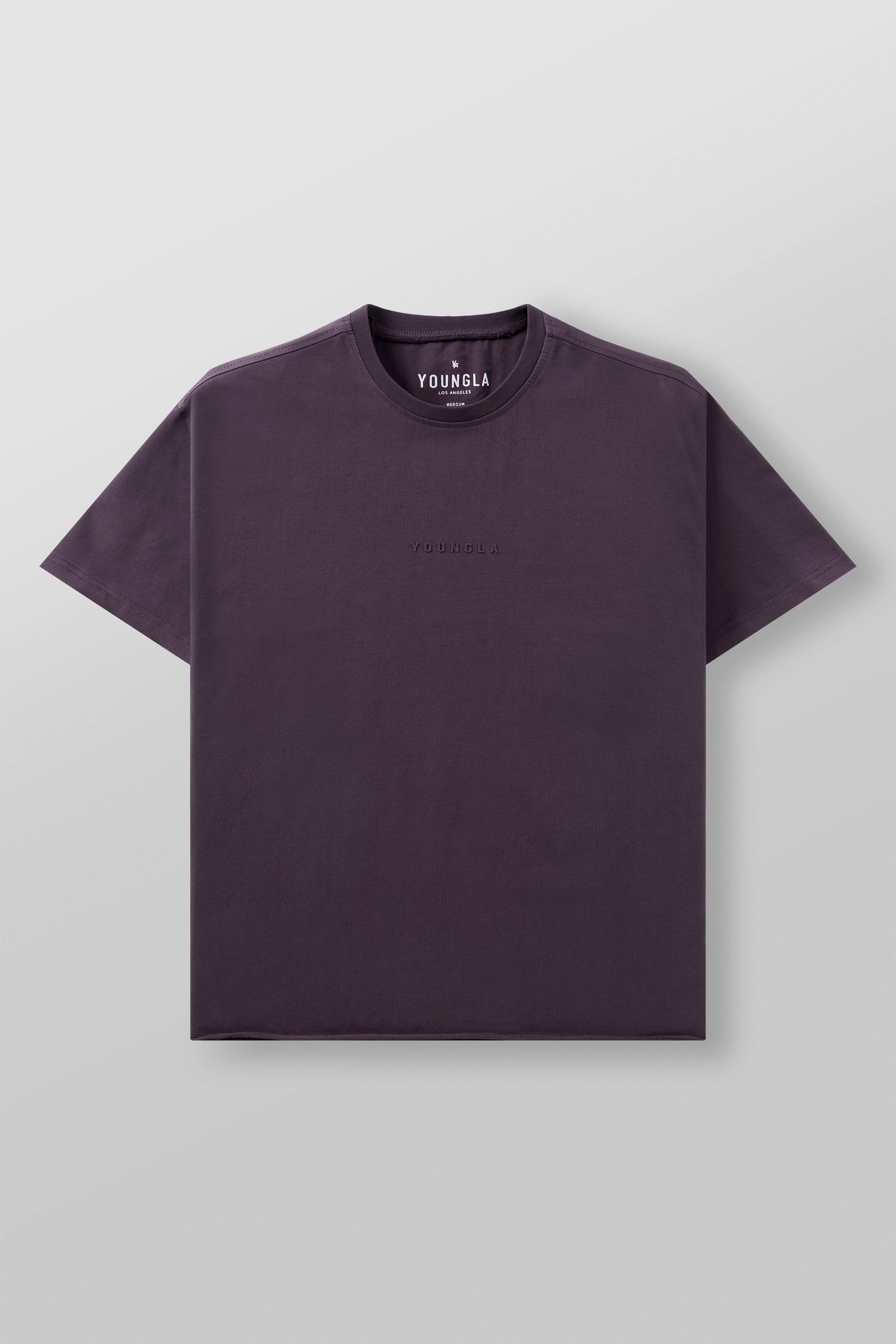 4097 - Cropped Tailored Tees - Purple Wash
