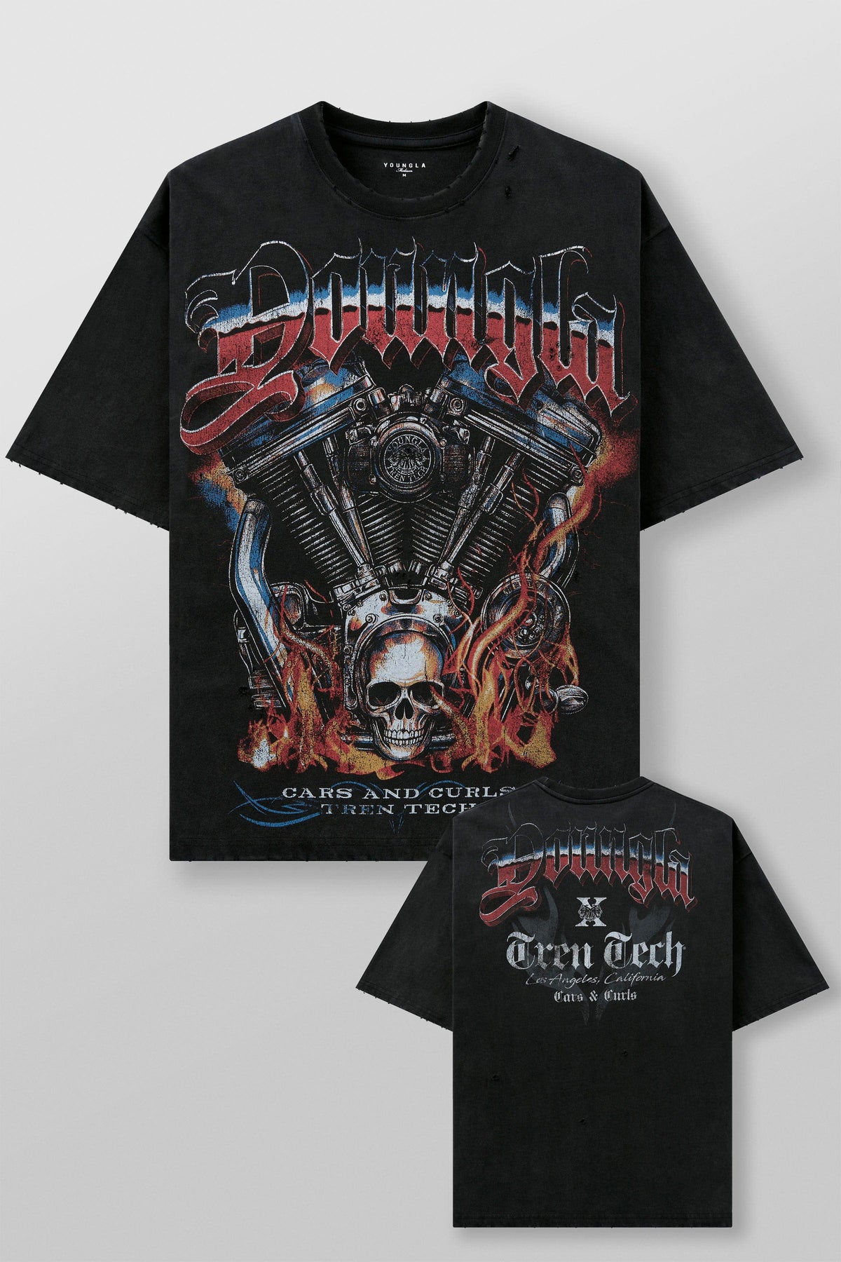 4103 - Cars & Curls - Tees - Hell Ride Black