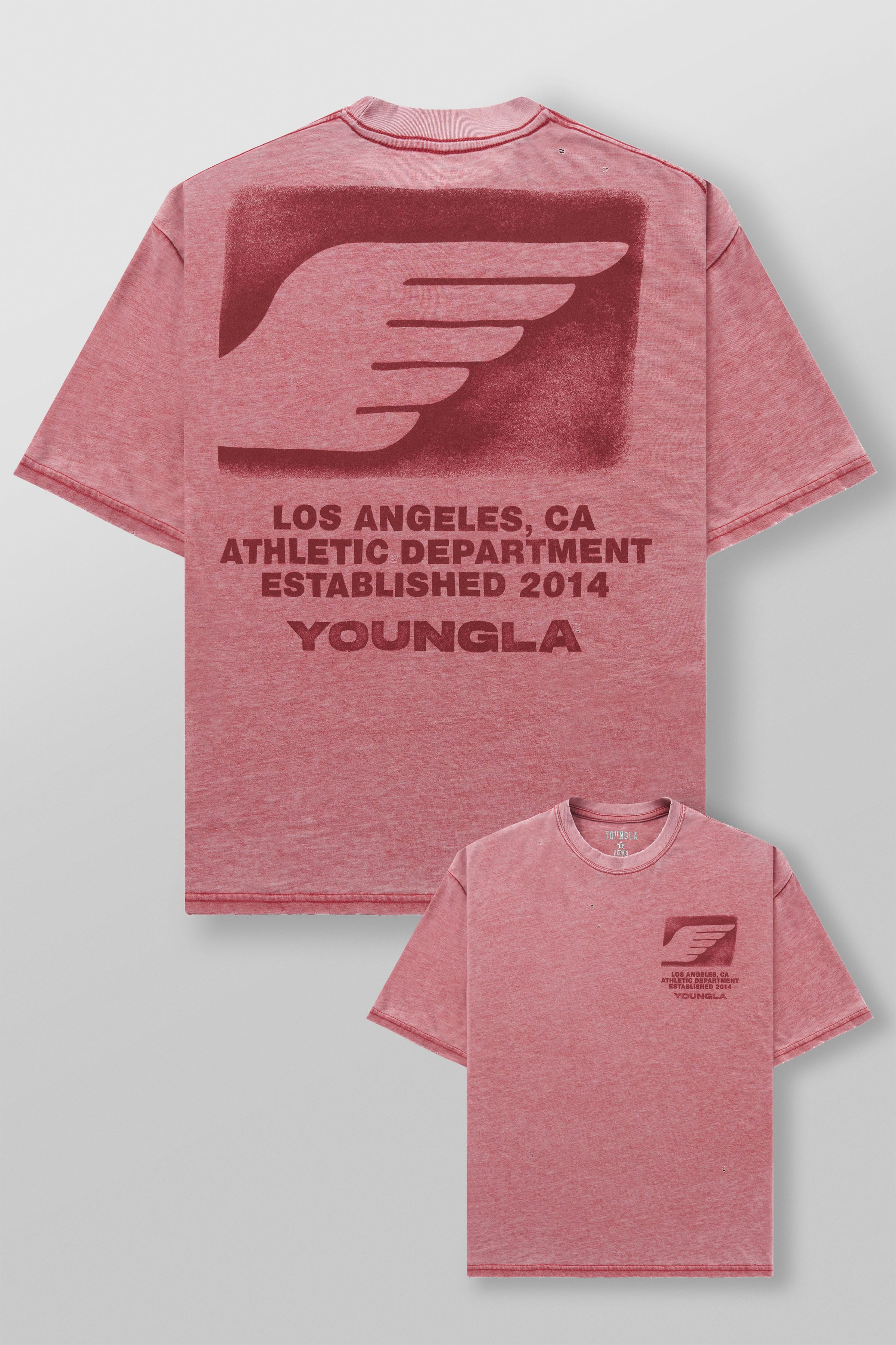 4224 - Golden Era Soft Burnout Tees - Soft Red Wash