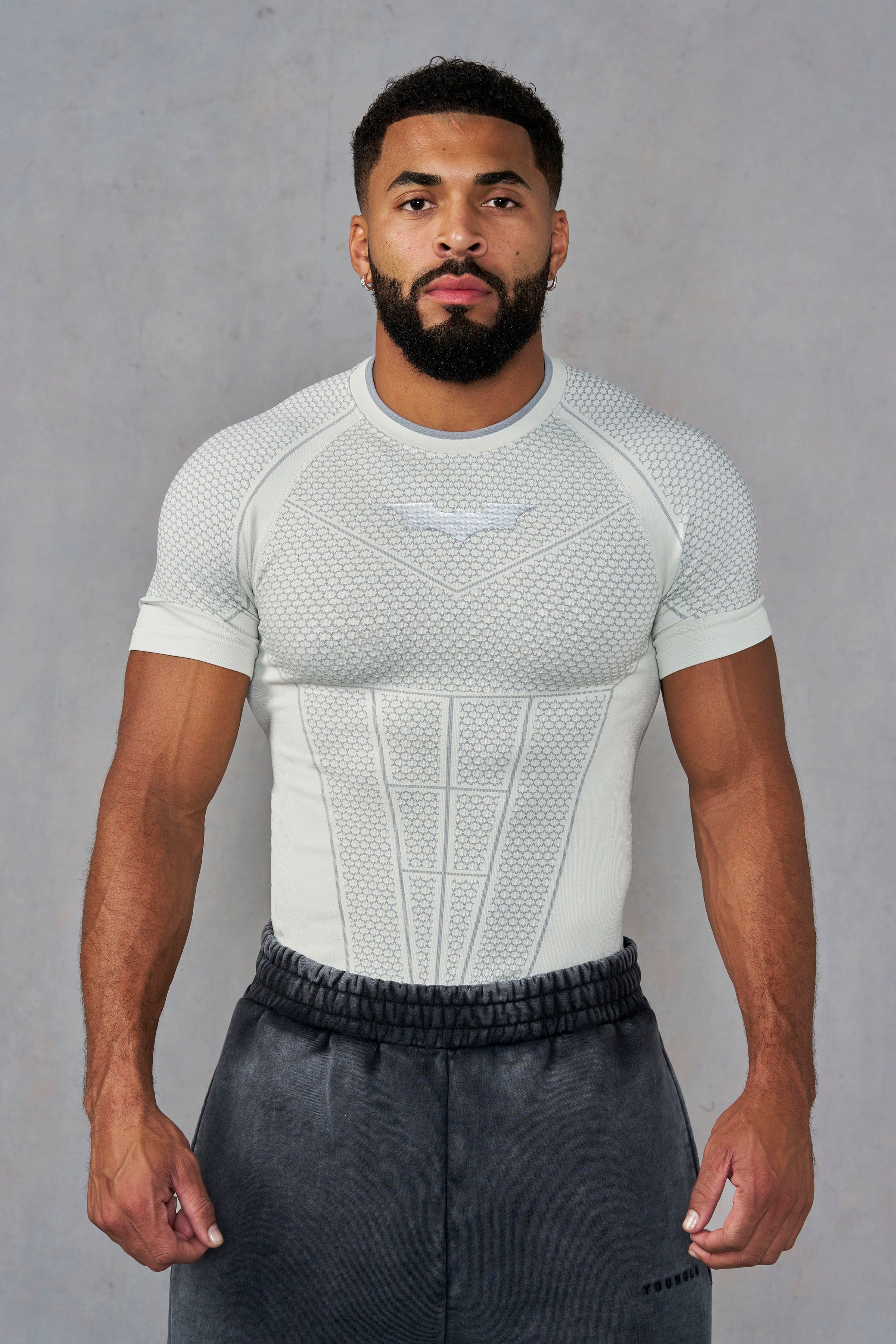 4259 - Batman Compression Tees New Colors - Off-White
