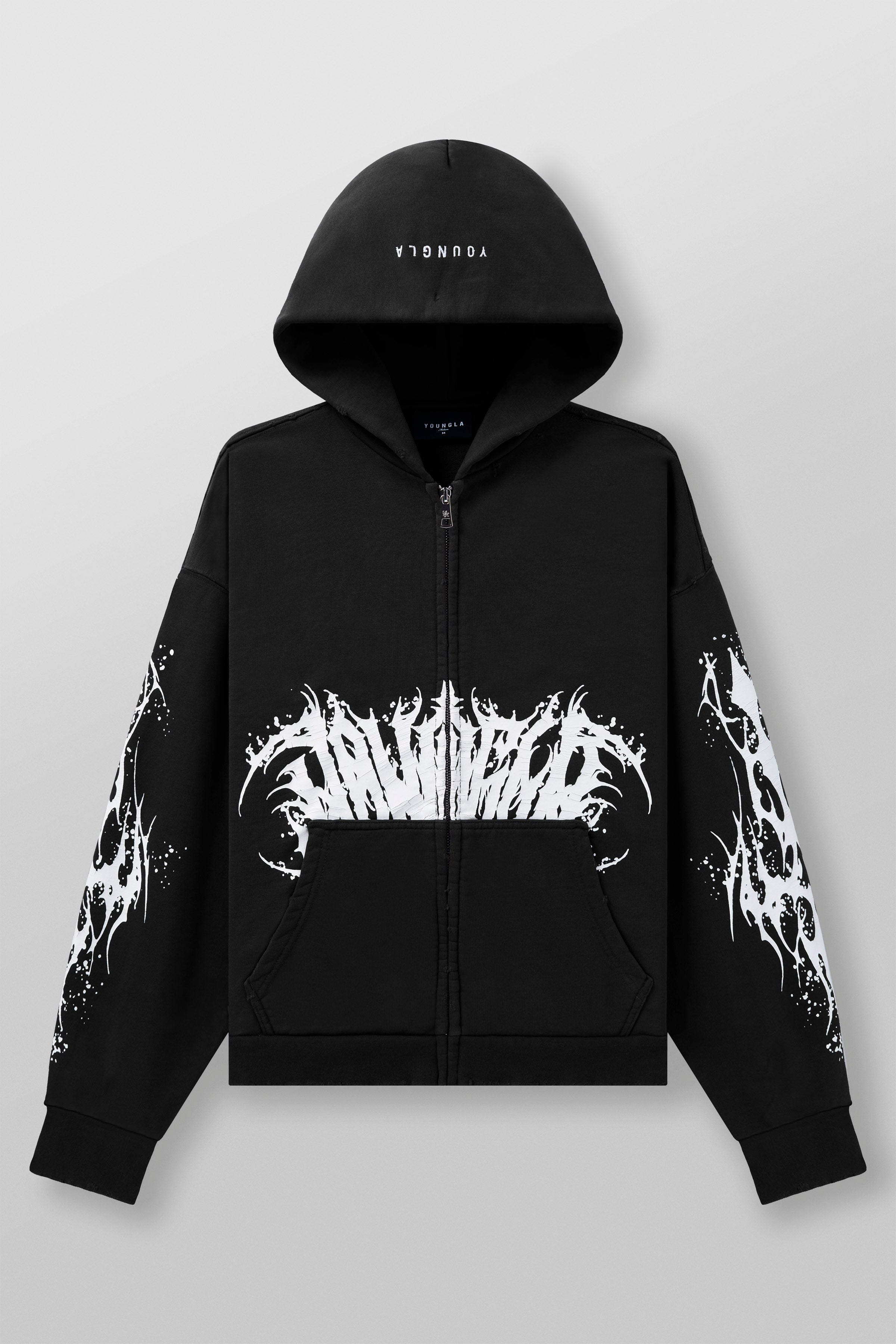 5128 - Venom Hoodies - Black Wash