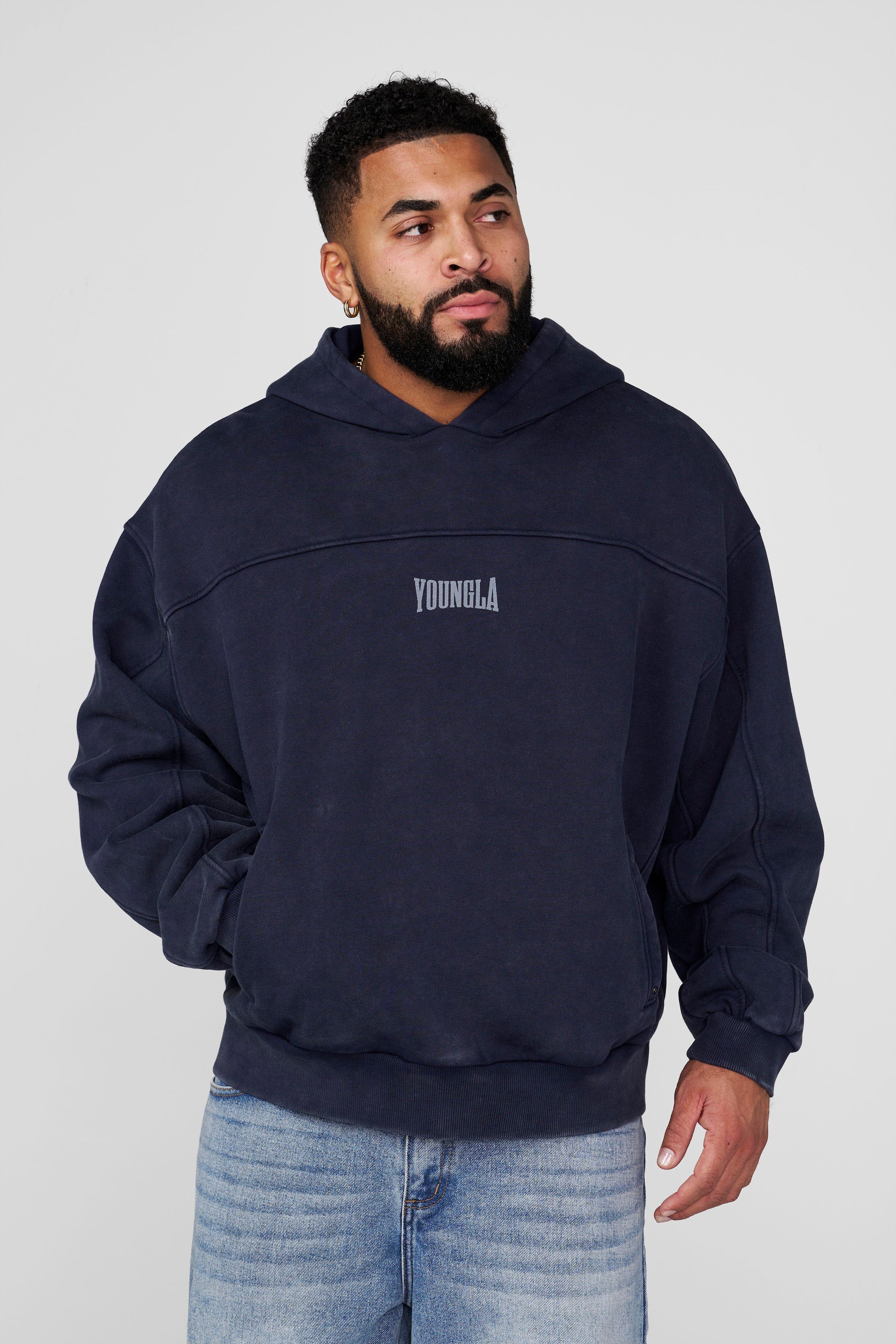 5208 - Crossline Hoodies - Navy Wash