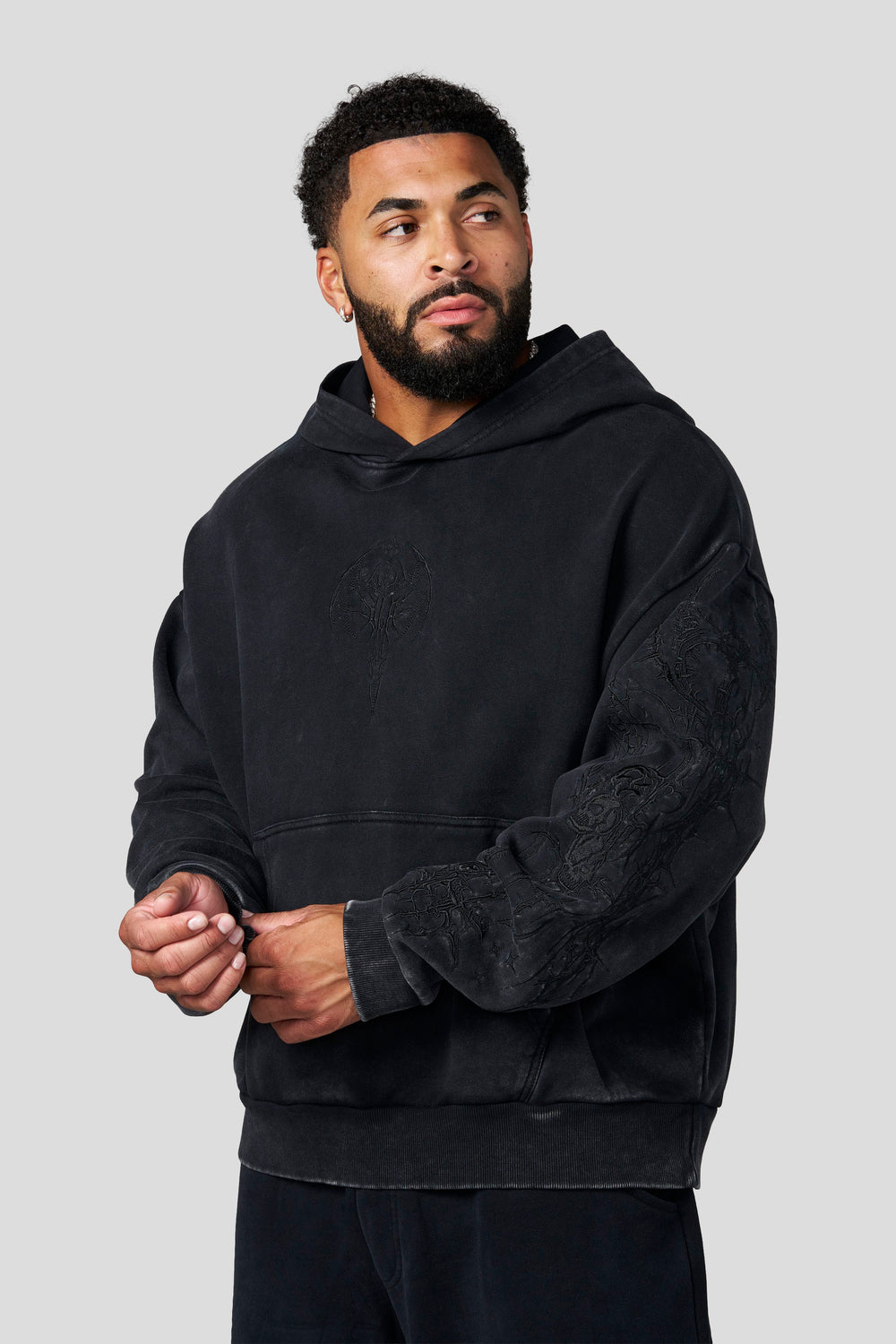 5234 - Sigil Crest Hoodies - Black Wash