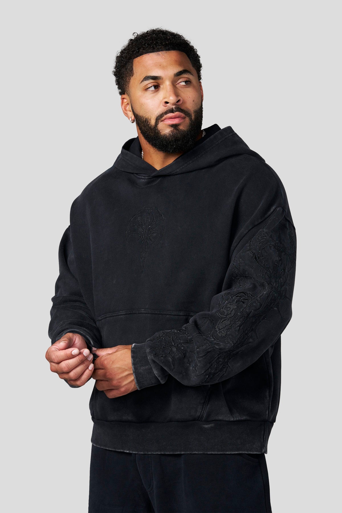 5234 - Sigil Crest Hoodies - Black Wash