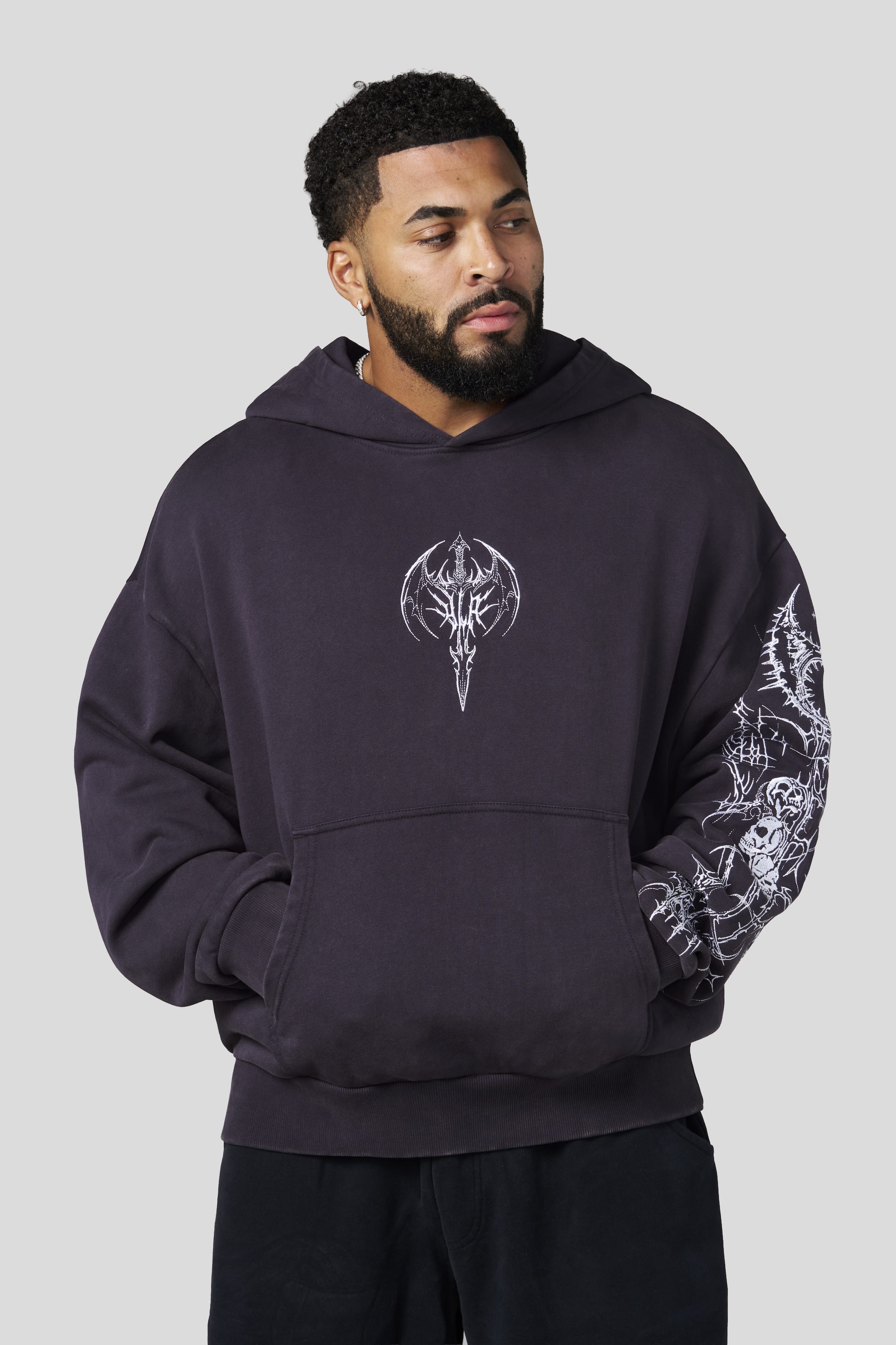 5234 - Sigil Crest Hoodies - Purple Wash